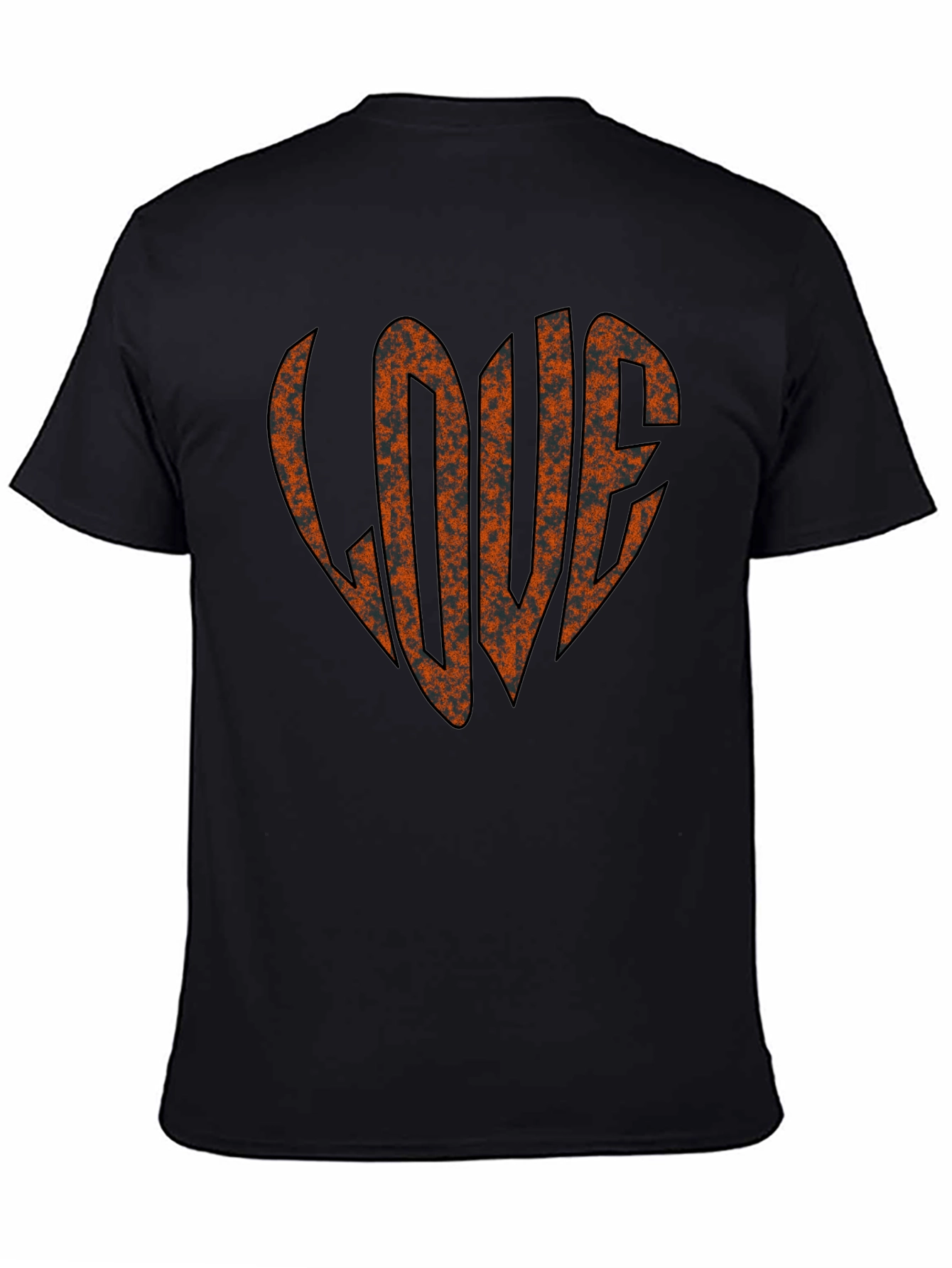 Love Heart Graphic Tee - Black Unisex T-Shirt