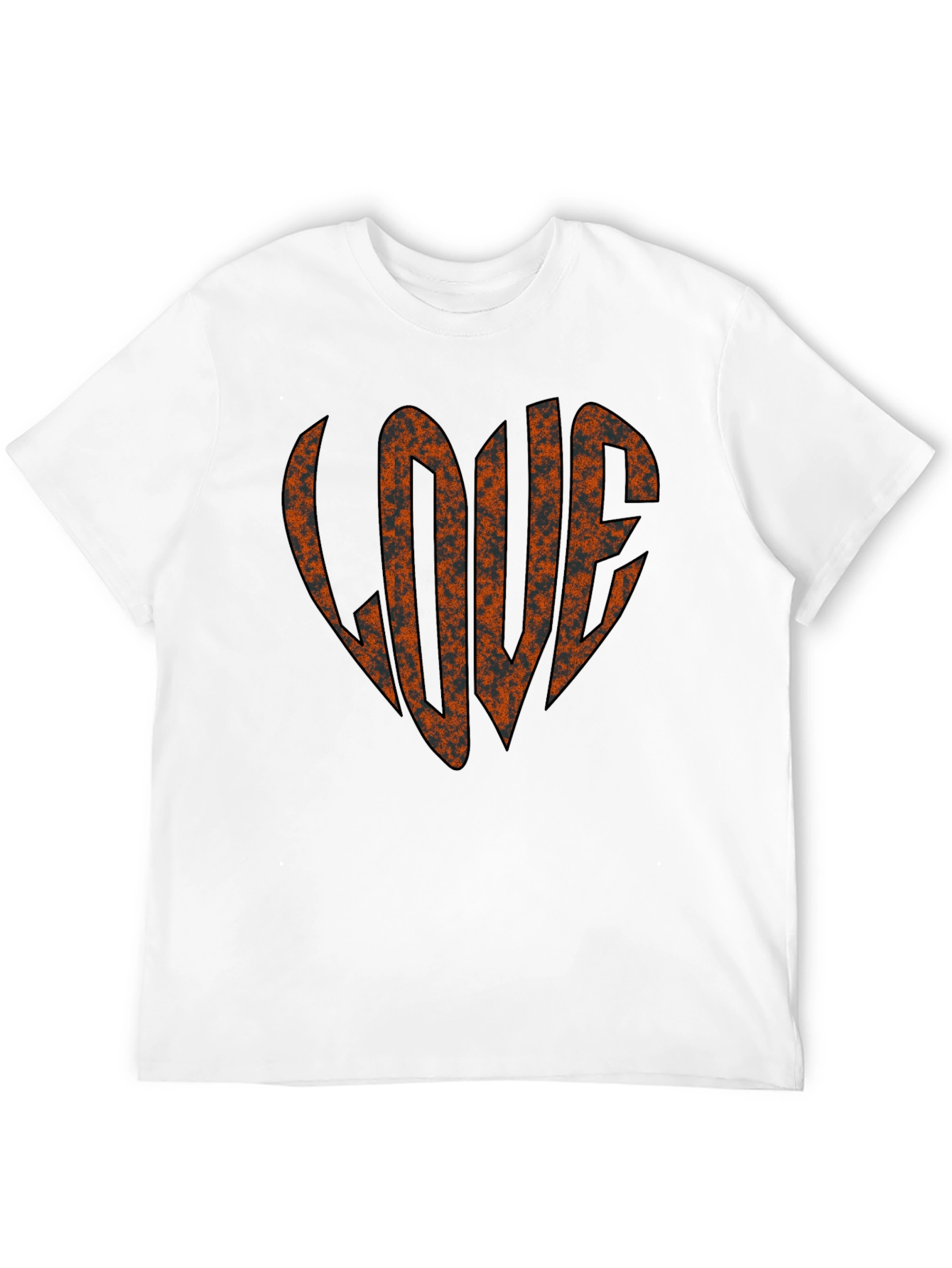 Love Heart Graphic Tee - Black Unisex T-Shirt