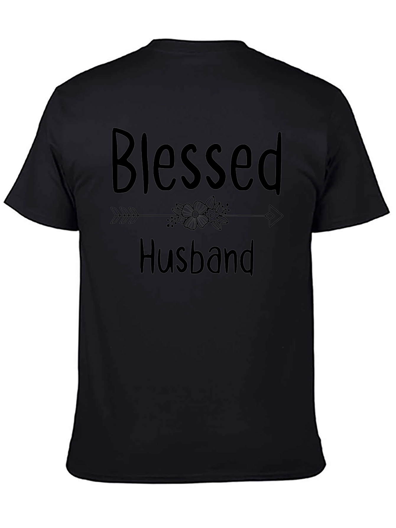 Blessed Husband Graphic Tee - Black