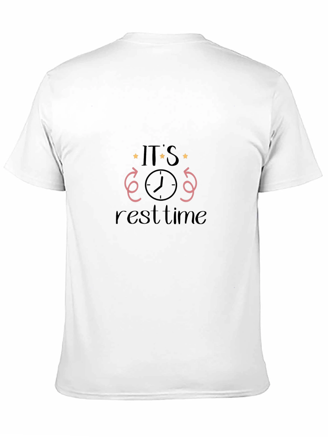 Its Rest Time Black Graphic Tee