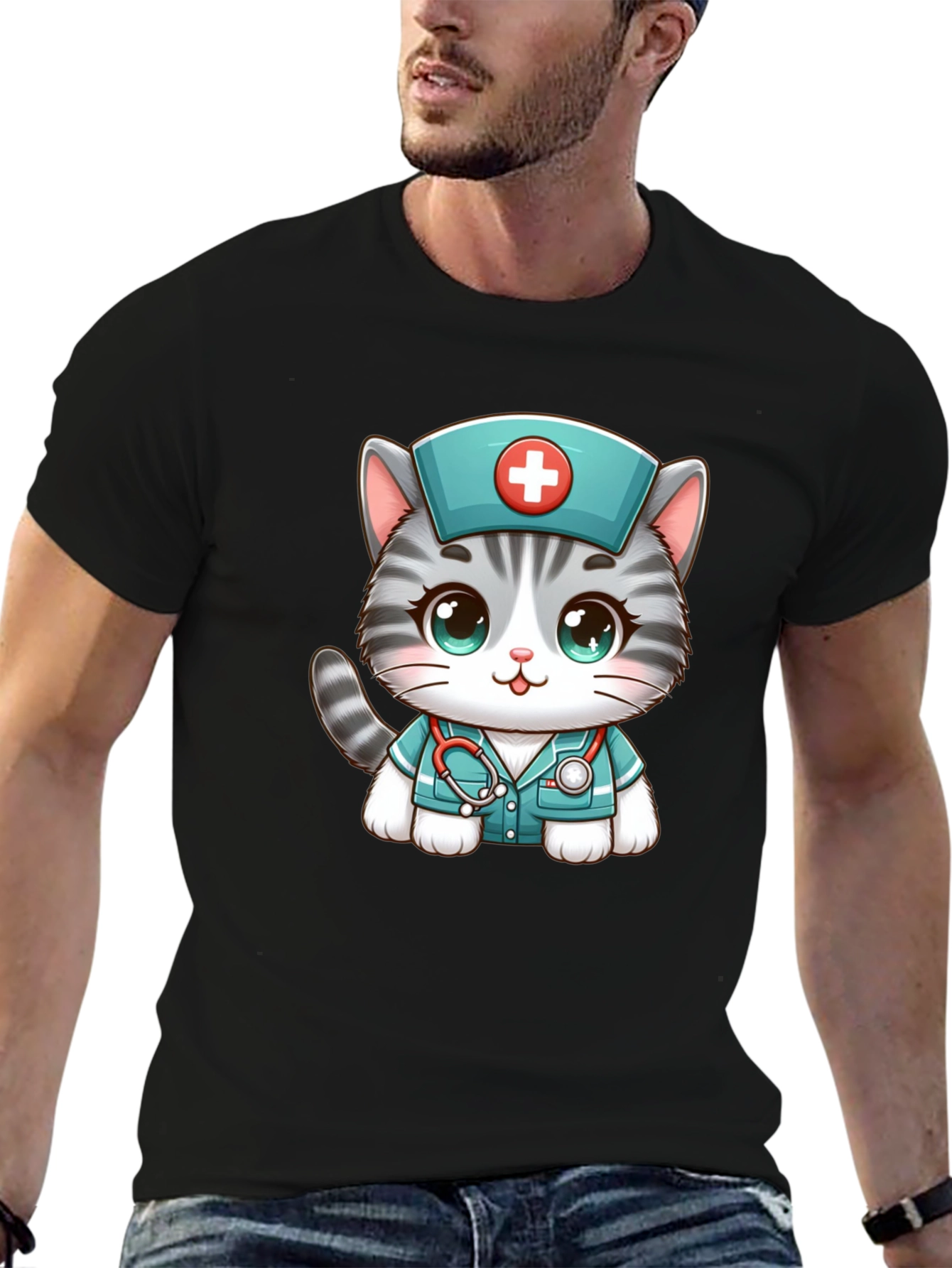 Nurse Cat T-Shirt - Adorable Graphic Tee
