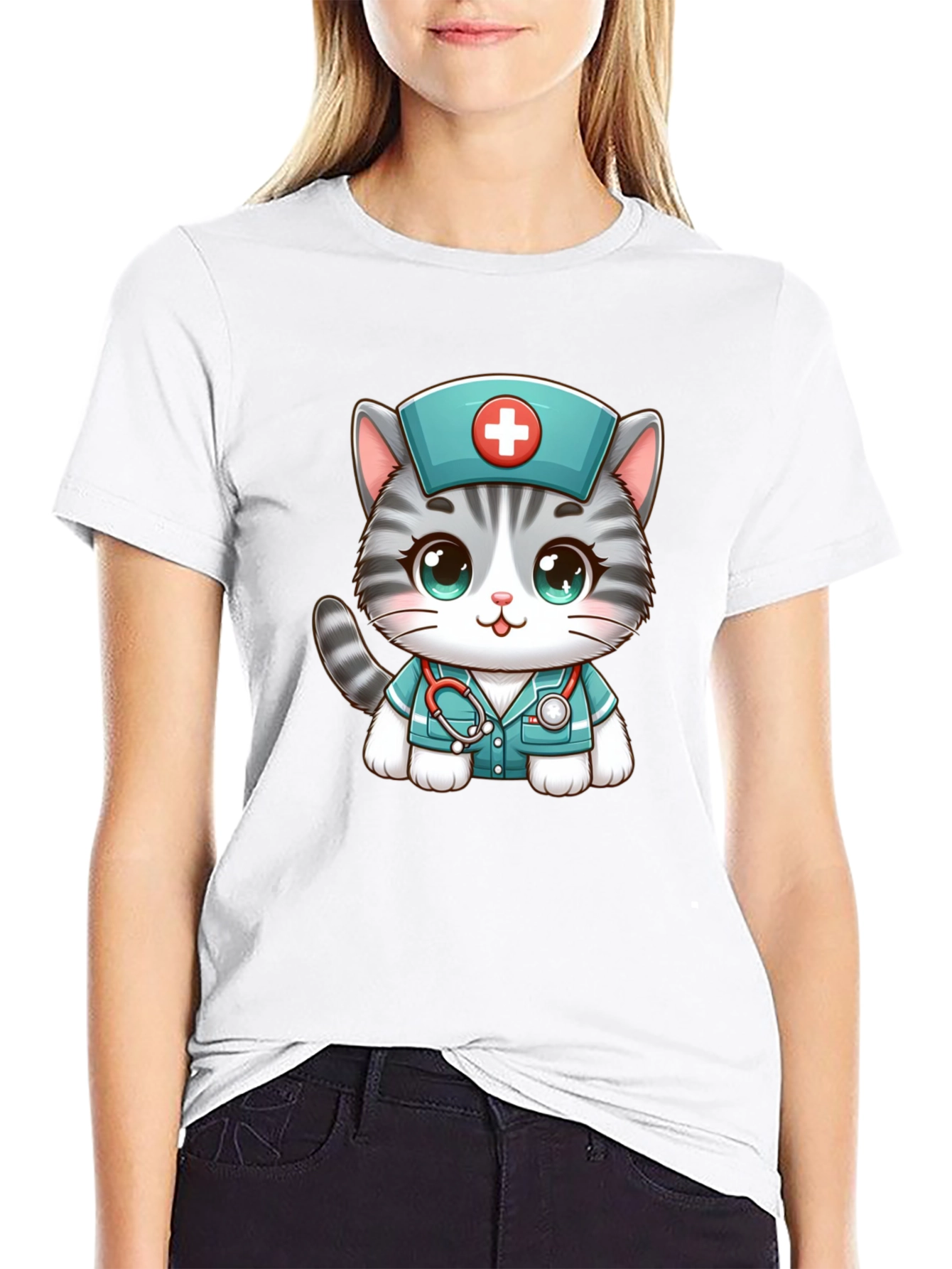Nurse Cat T-Shirt - Adorable Graphic Tee
