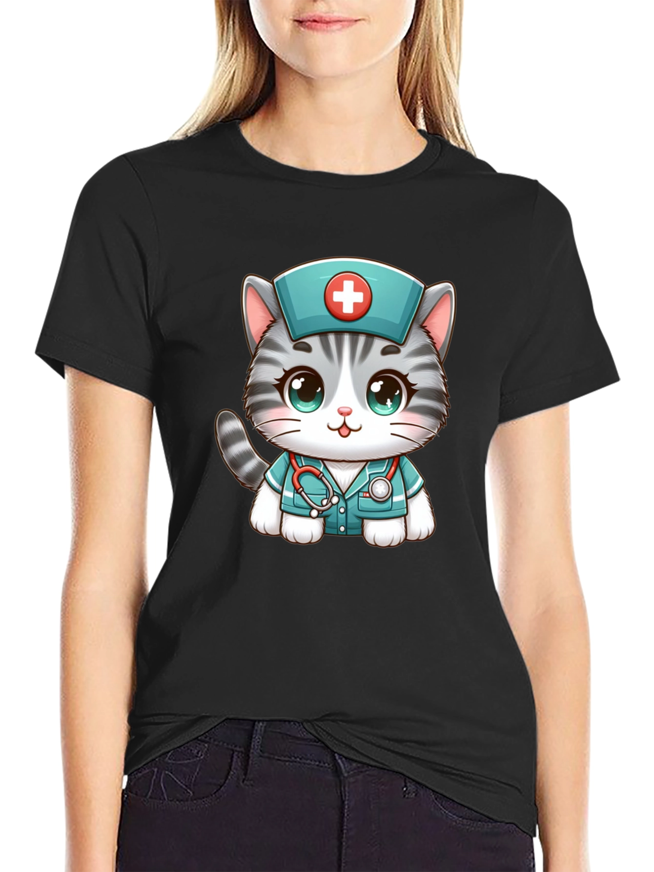 Nurse Cat T-Shirt - Adorable Graphic Tee