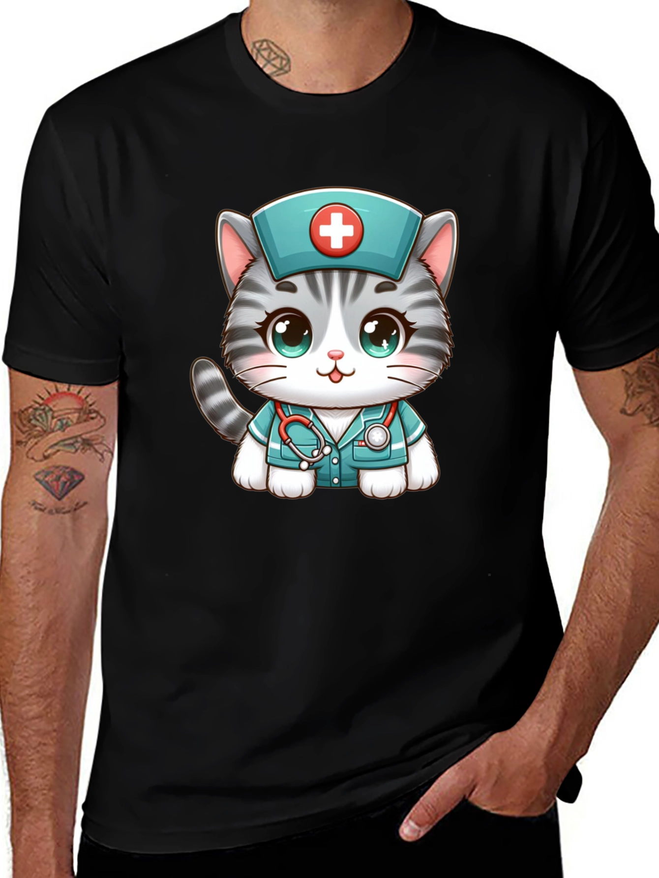 Nurse Cat T-Shirt - Adorable Graphic Tee