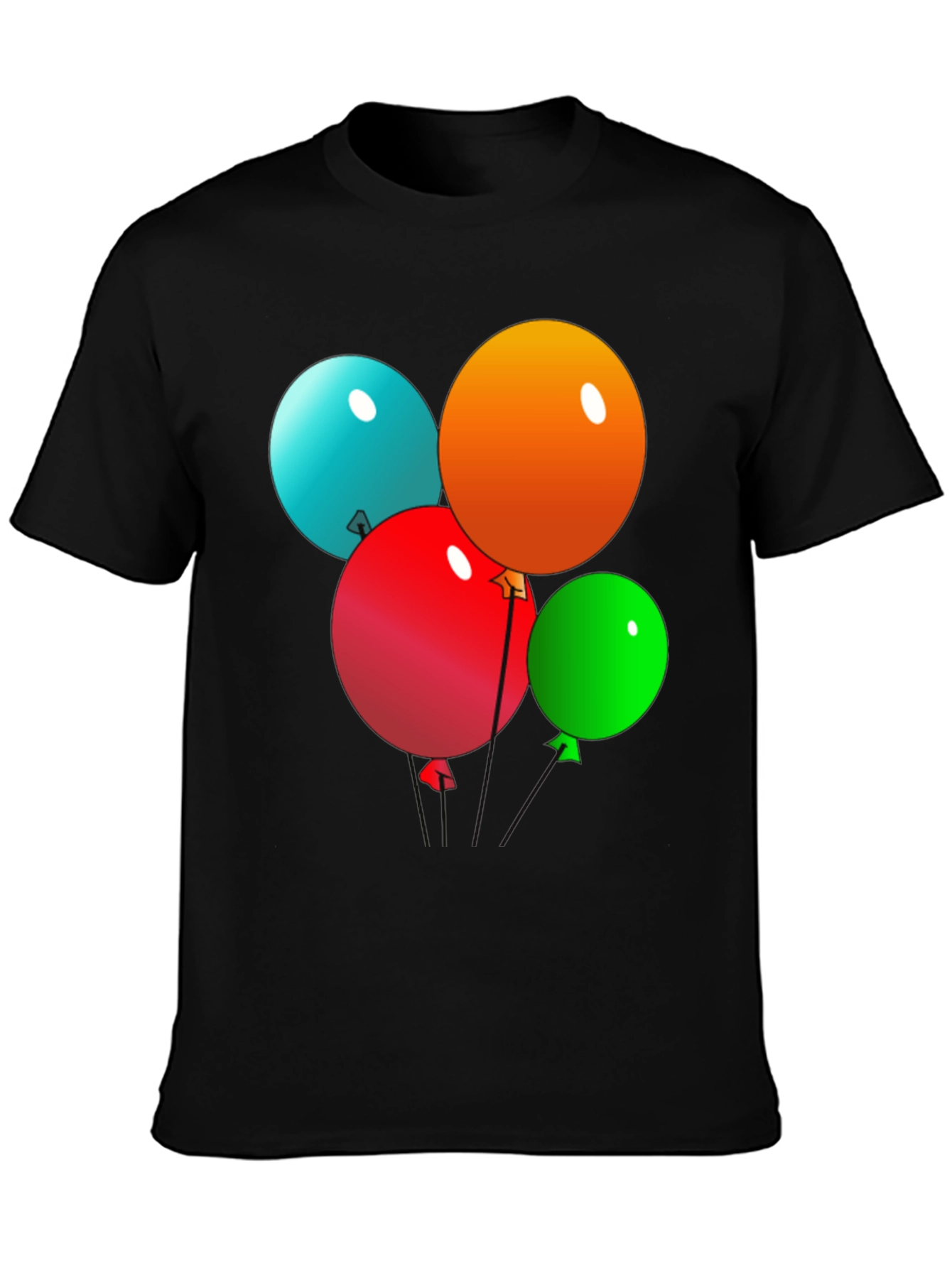 Fun Balloons Graphic Black T-Shirt
