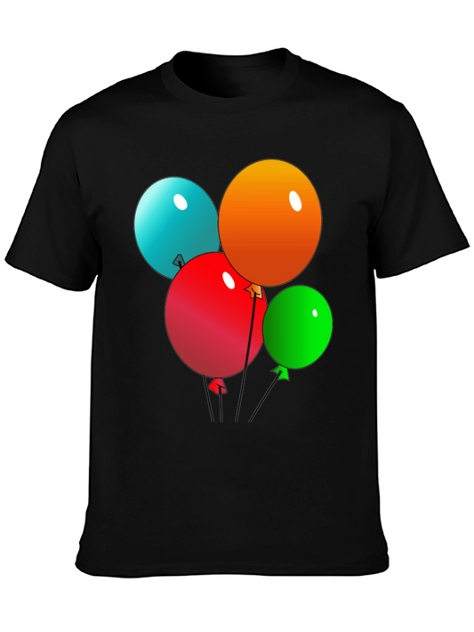 Fun Balloons Graphic Black T-Shirt