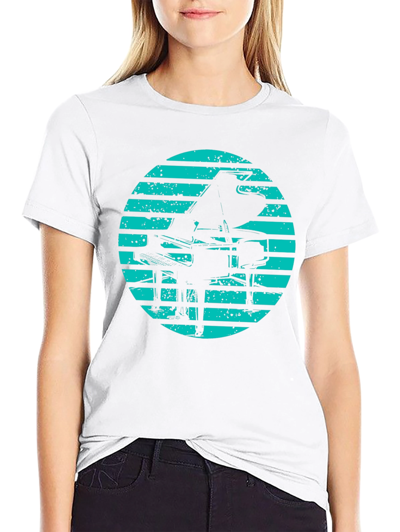 Retro Piano Graphic Tee - Stylish Music Lover T-Shirt