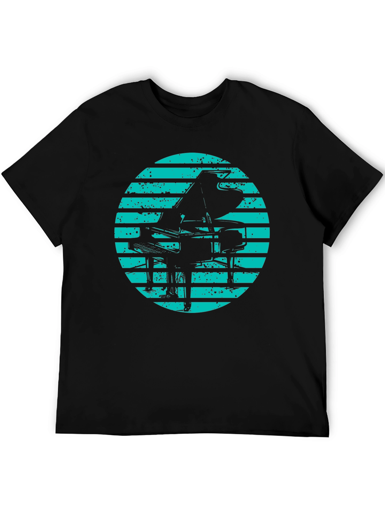Retro Piano Graphic Tee - Stylish Music Lover T-Shirt