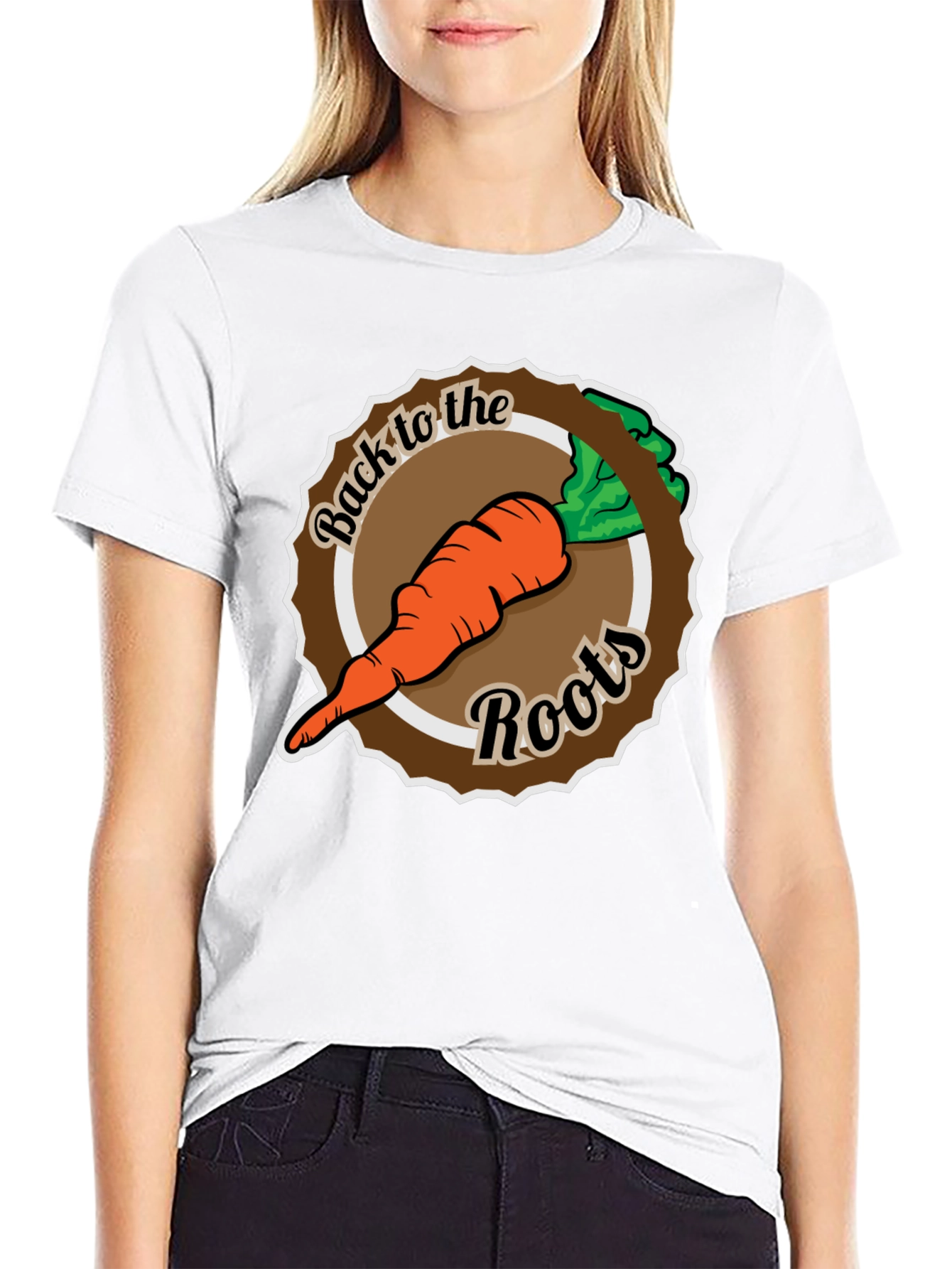 Back to the Roots Carrot Graphic Tee - Black