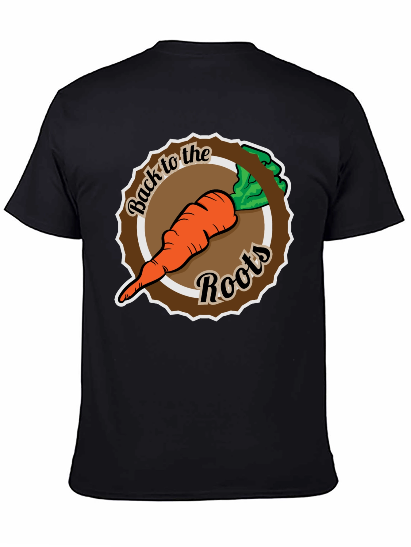 Back to the Roots Carrot Graphic Tee - Black