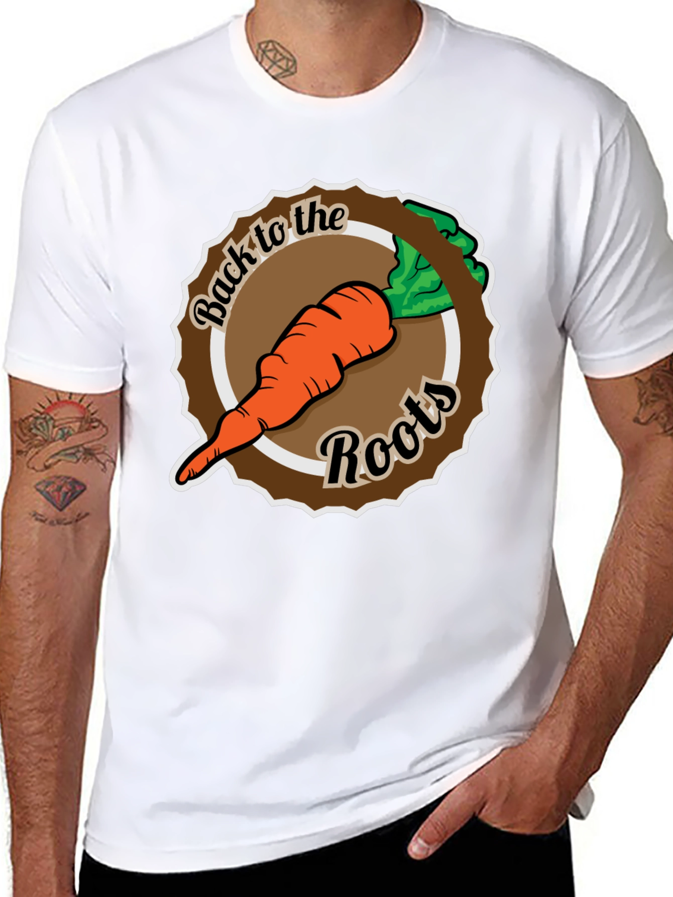 Back to the Roots Carrot Graphic Tee - Black
