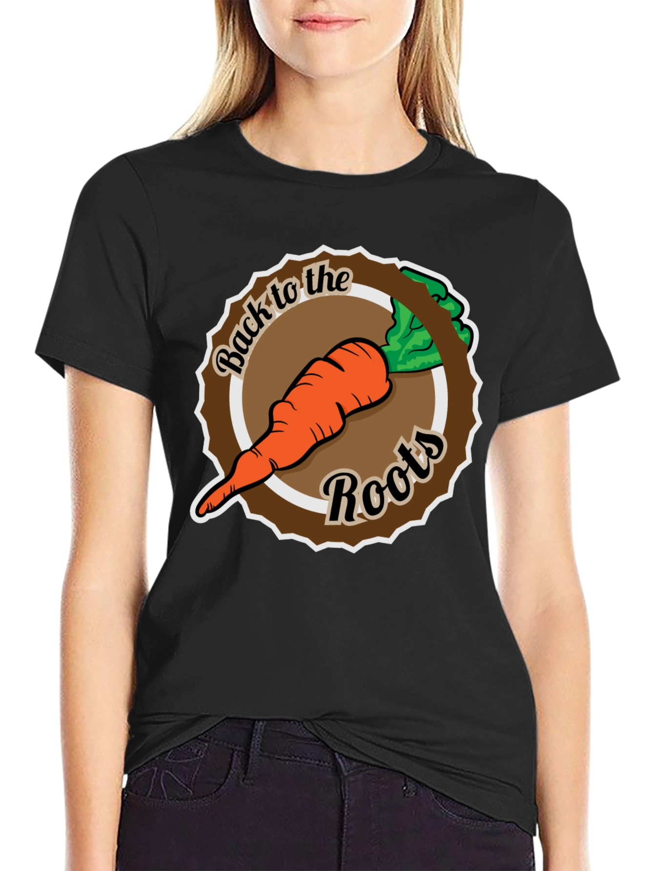 Back to the Roots Carrot Graphic Tee - Black