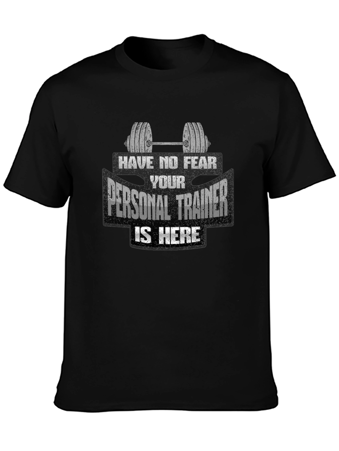 Personal Trainer Graphic Tee - Black Cotton T-Shirt