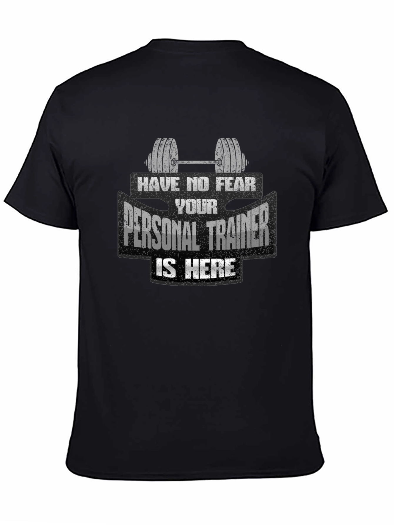 Personal Trainer Graphic Tee - Black Cotton T-Shirt