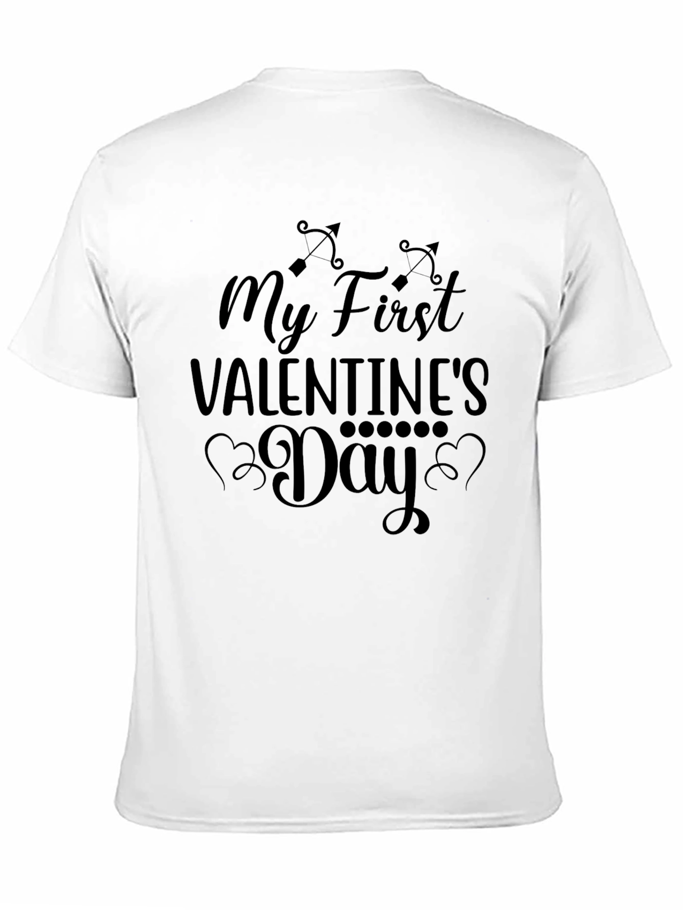 My First Valentines Day Black T-Shirt