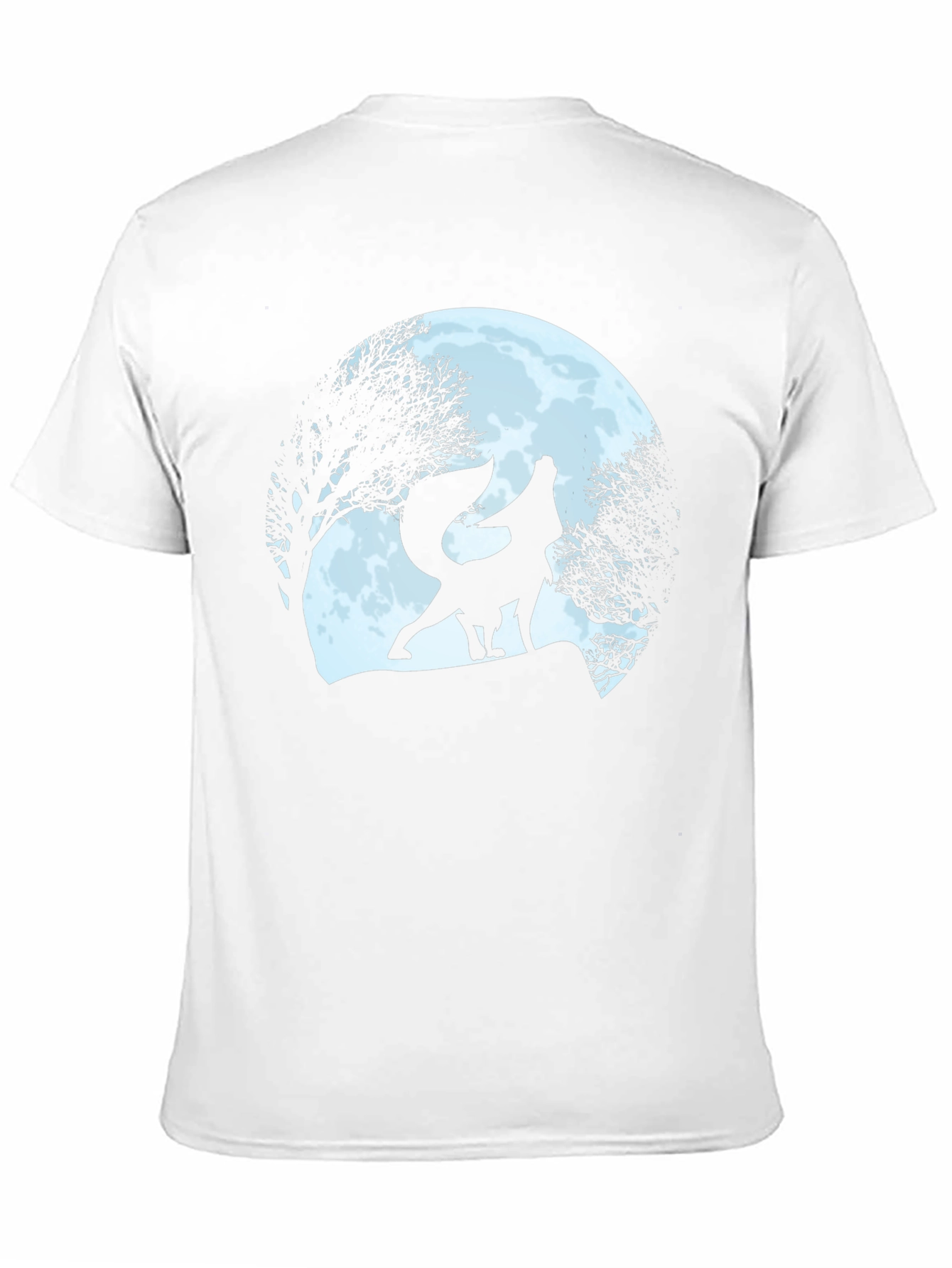 Wolf Howling at Moon Graphic Tee