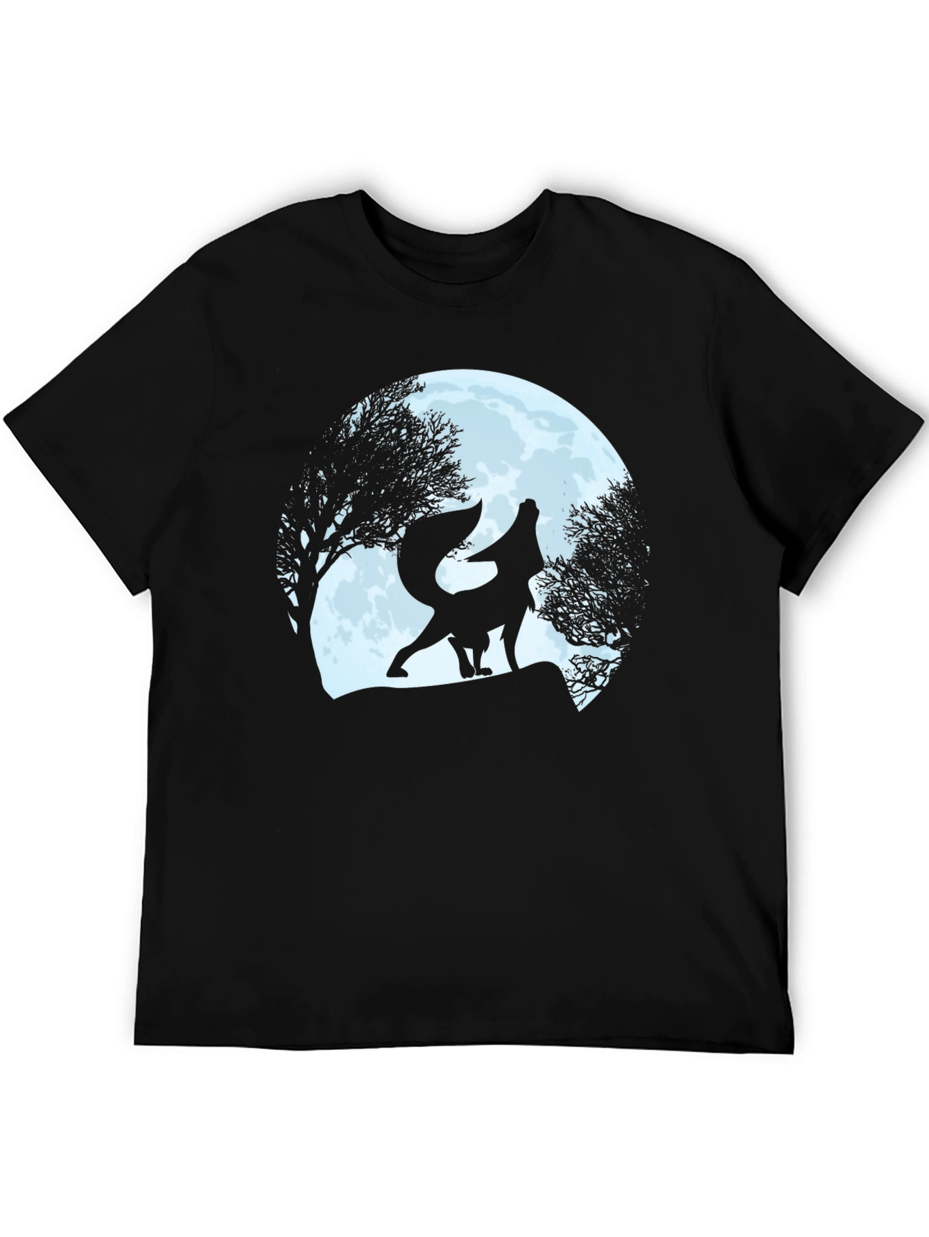 Wolf Howling at Moon Graphic Tee