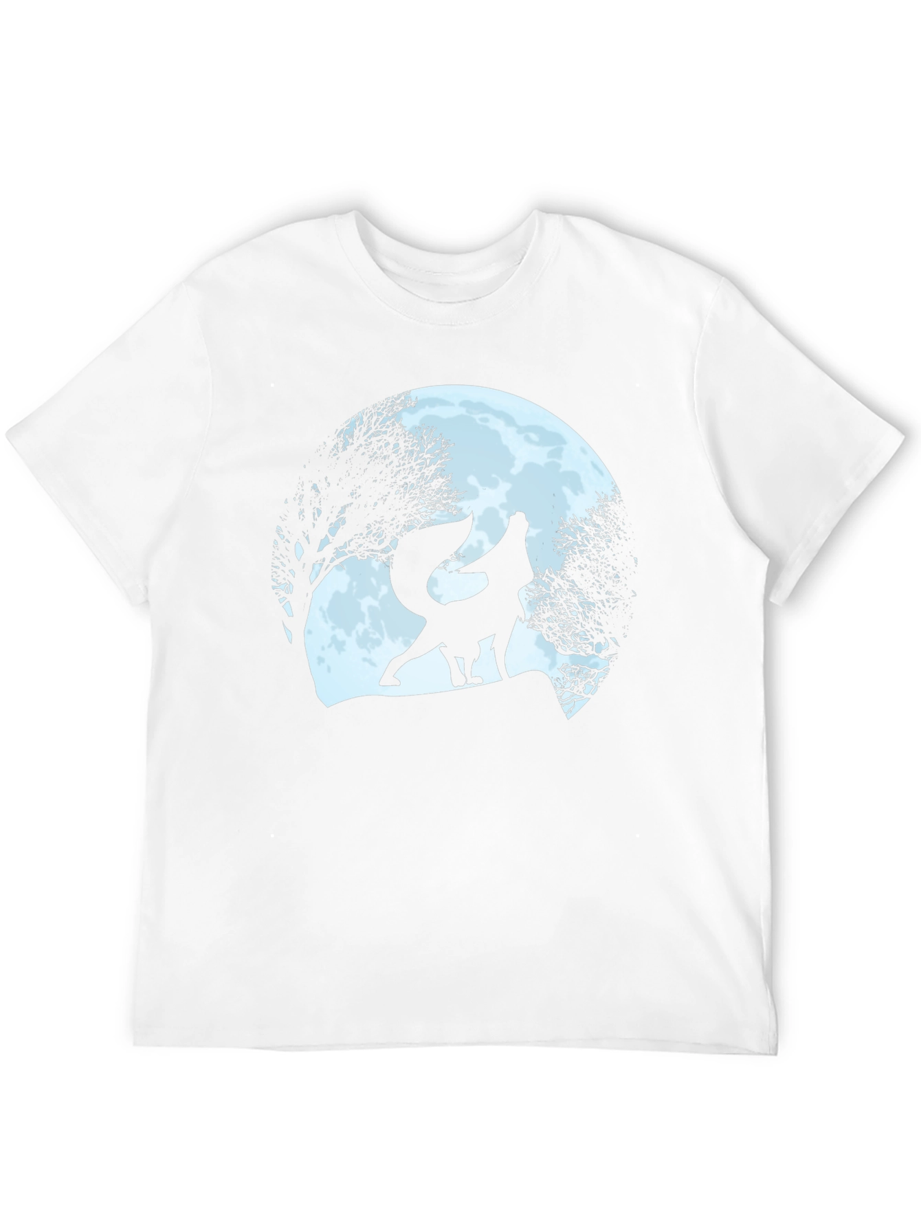 Wolf Howling at Moon Graphic Tee