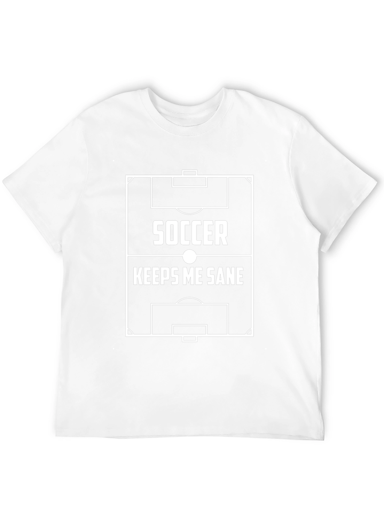 Soccer Keeps Me Sane Black Graphic T-Shirt