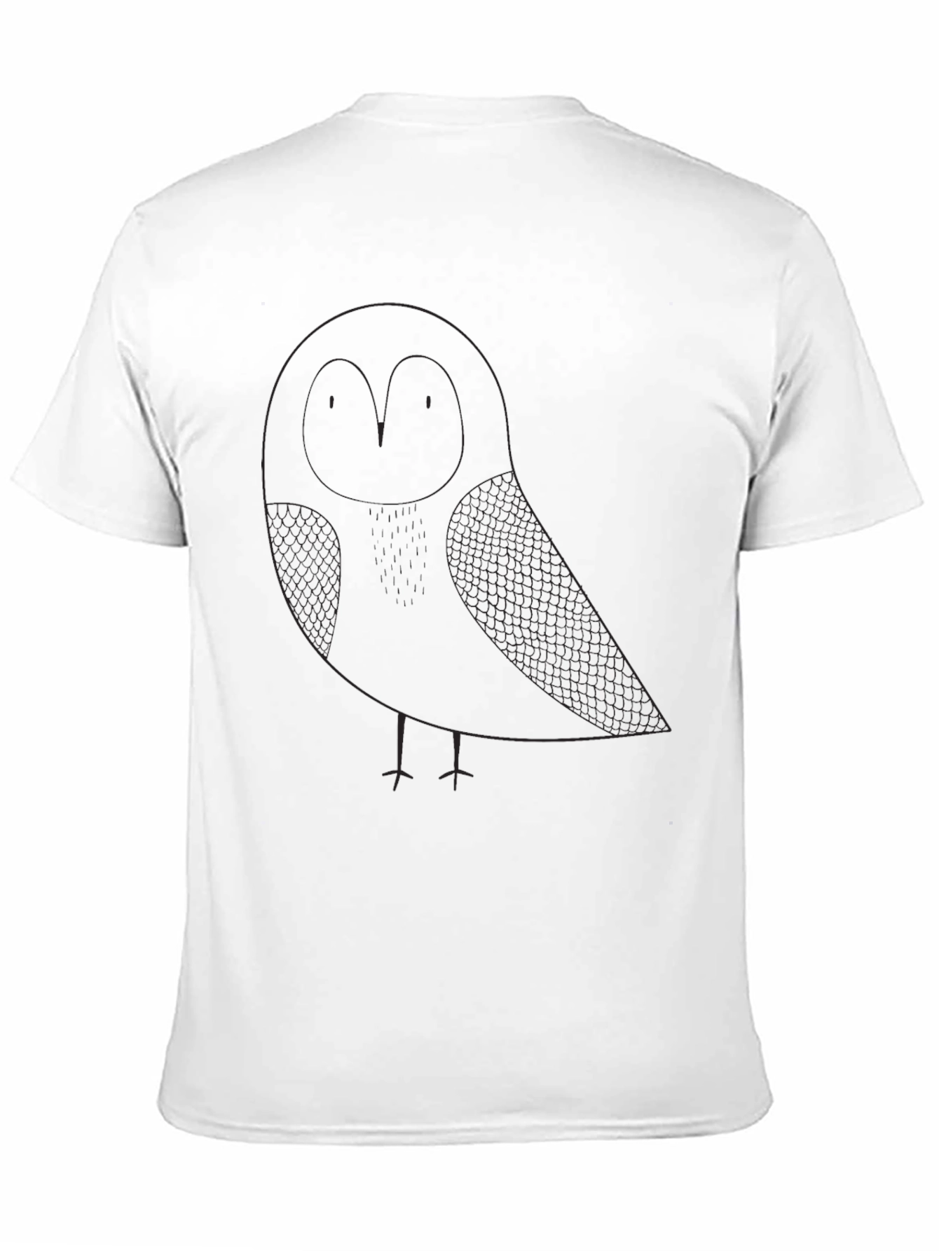 Mens Black Owl Graphic T-Shirt - Casual Style