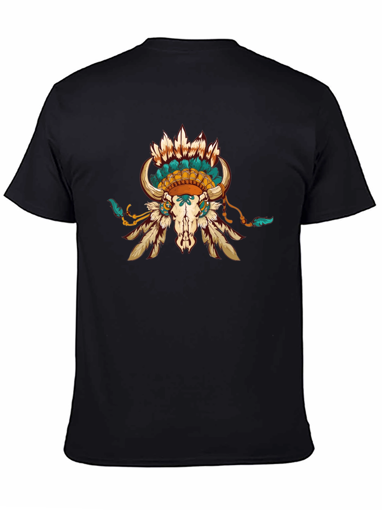 Bull Skull Headdress Graphic Tee