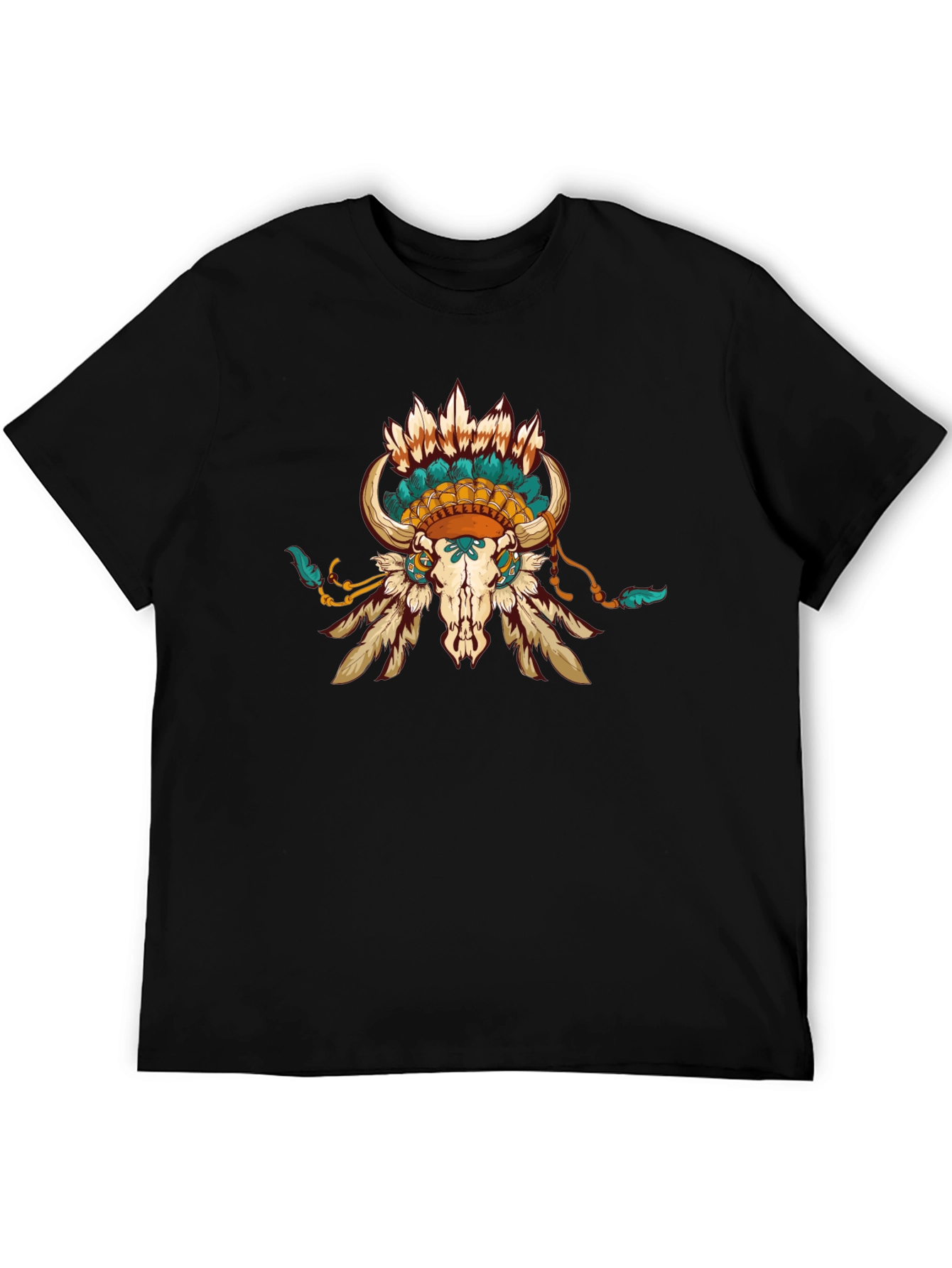 Bull Skull Headdress Graphic Tee