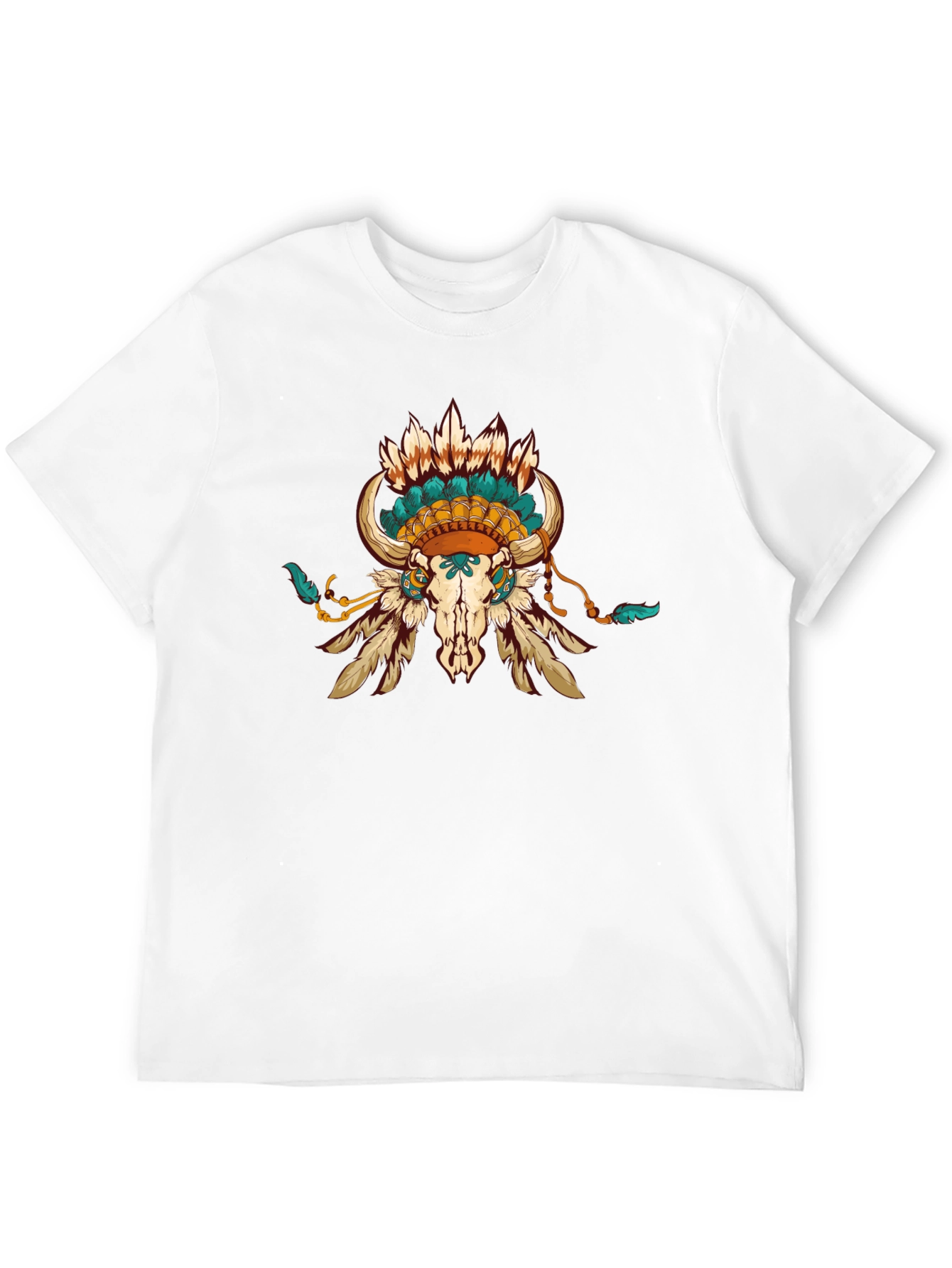 Bull Skull Headdress Graphic Tee