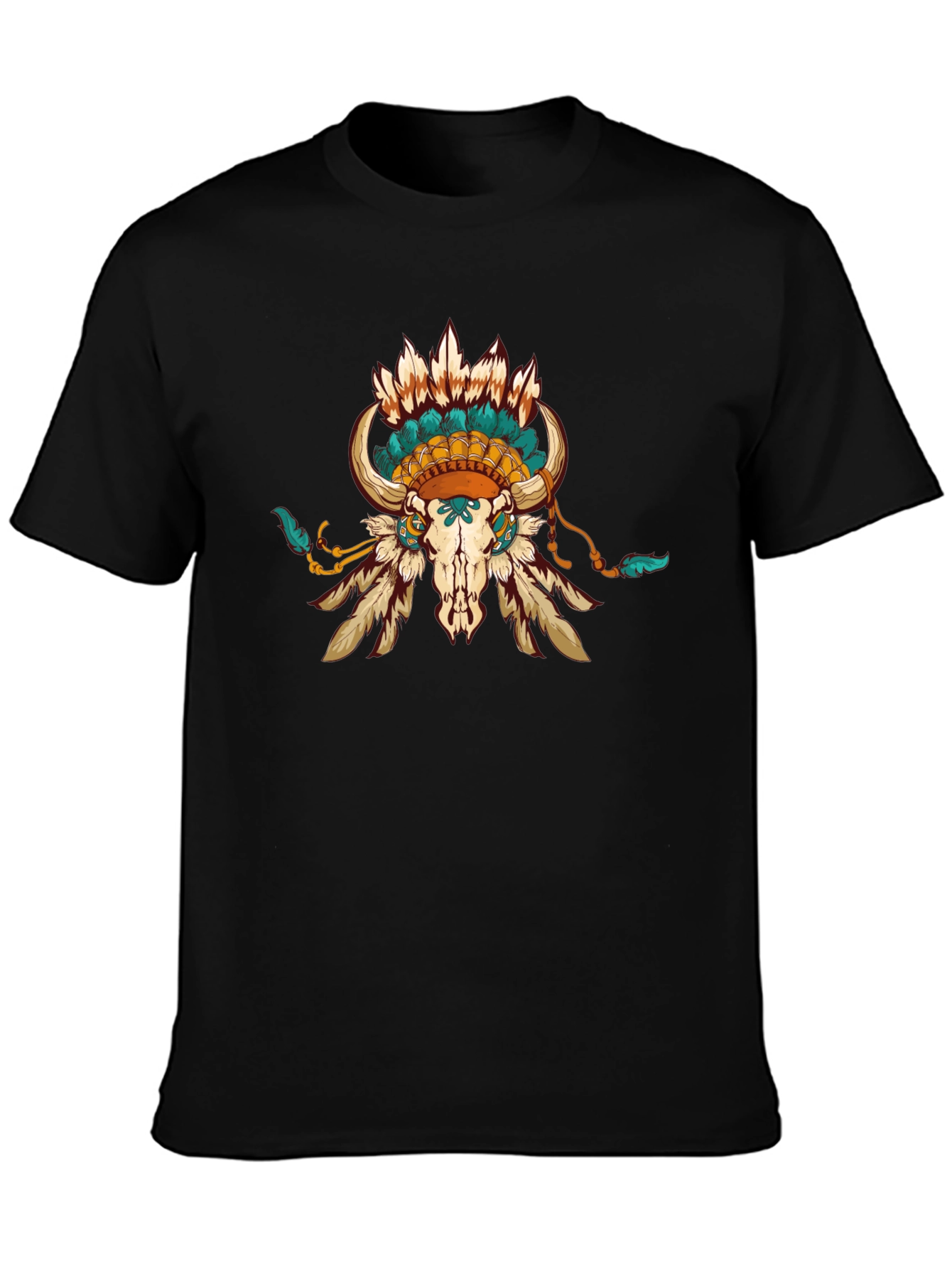 Bull Skull Headdress Graphic Tee