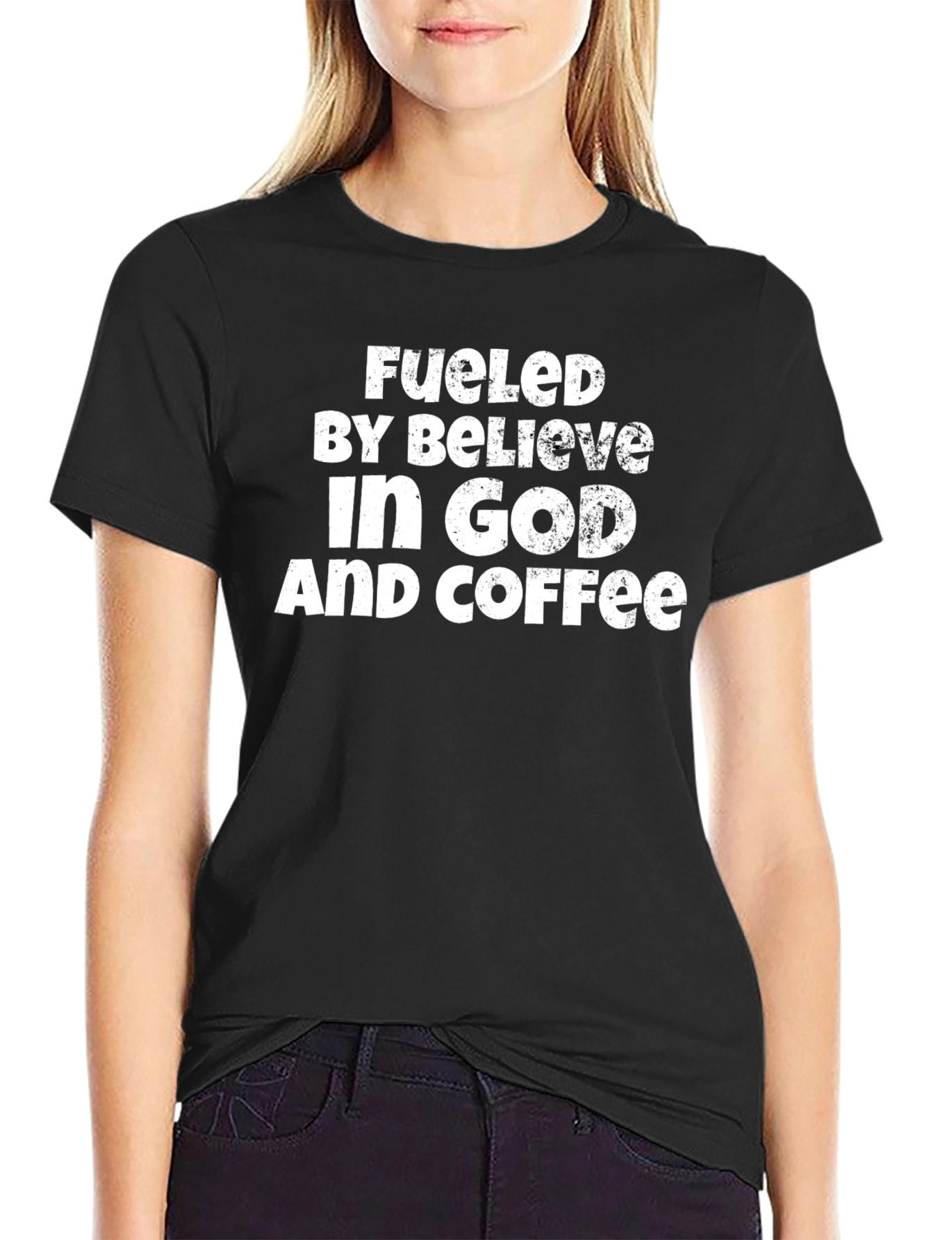 Fueled by Believe in God and Coffee T-Shirt