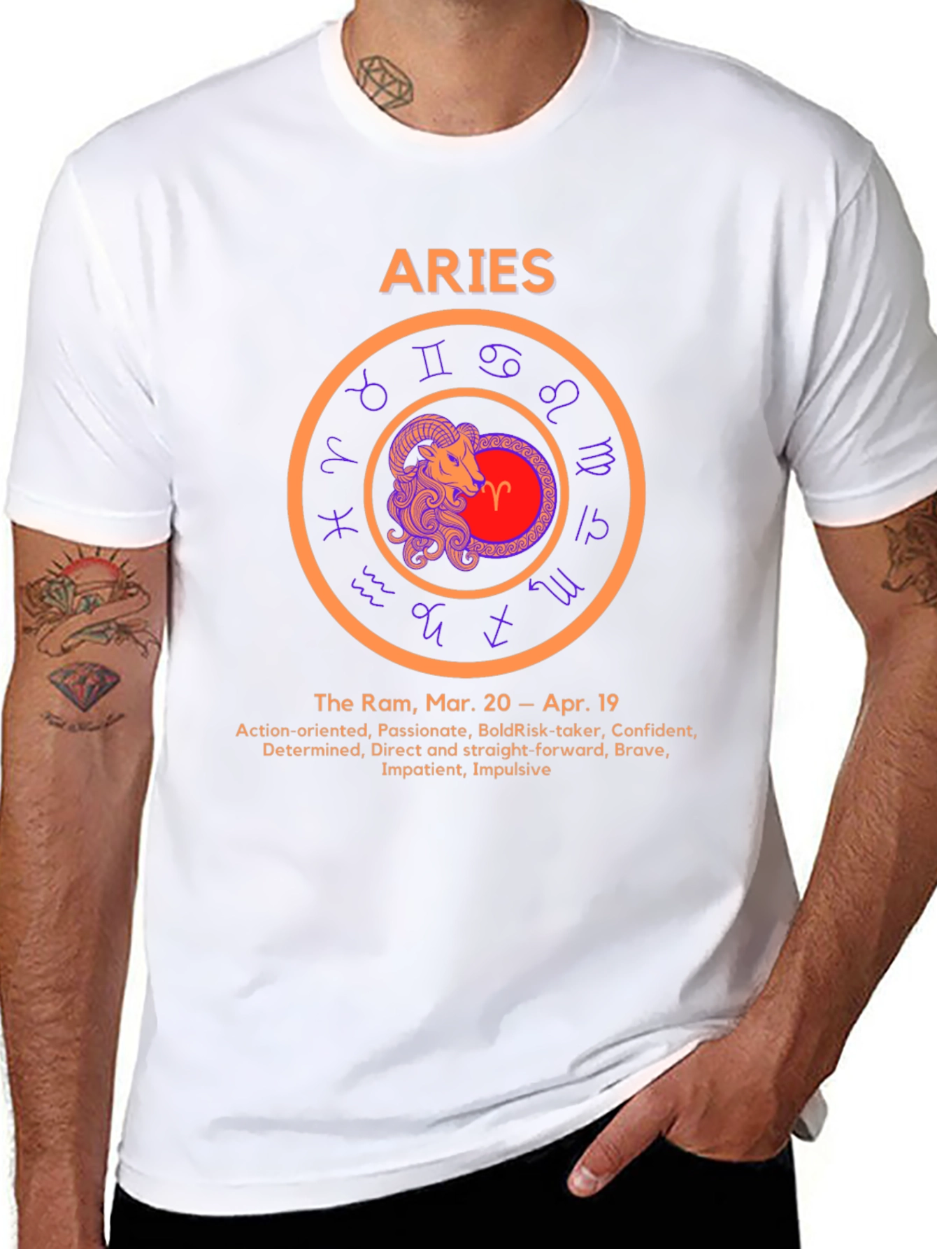 Aries Zodiac Sign T-Shirt
