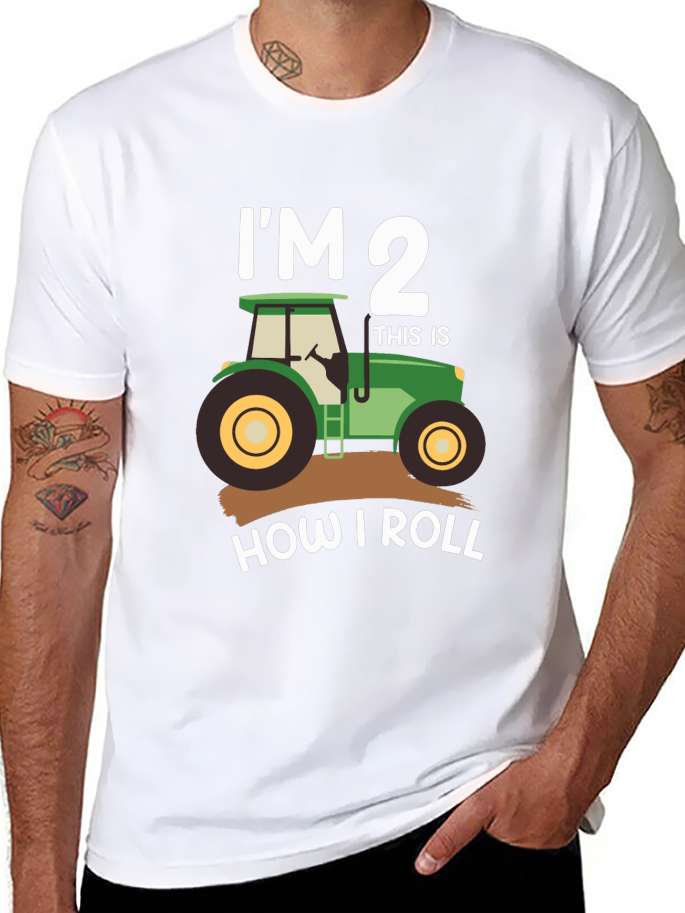 Im 2 How I Roll Tractor T-Shirt