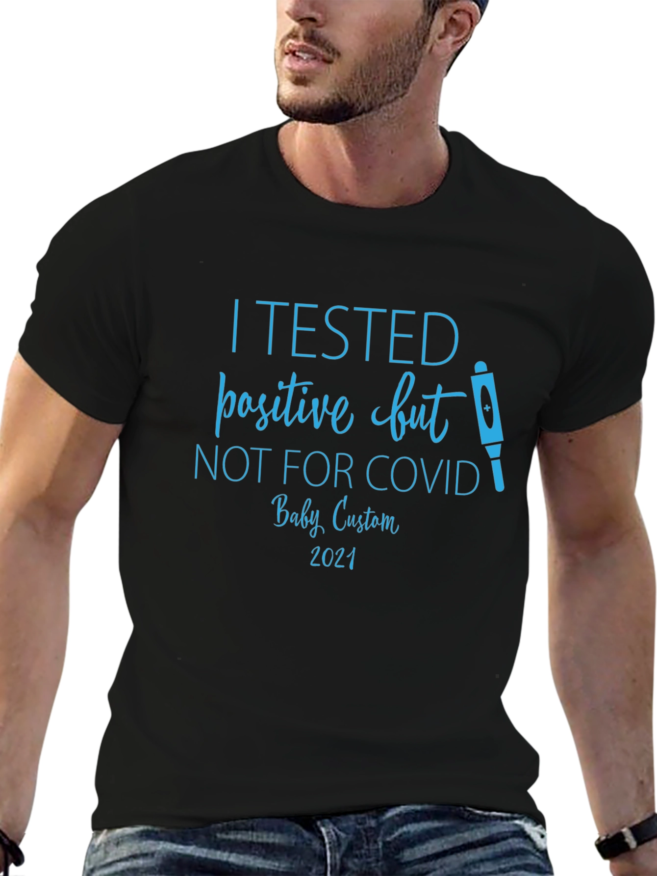 Pregnancy Announcement T-Shirt - COVID Test Gag