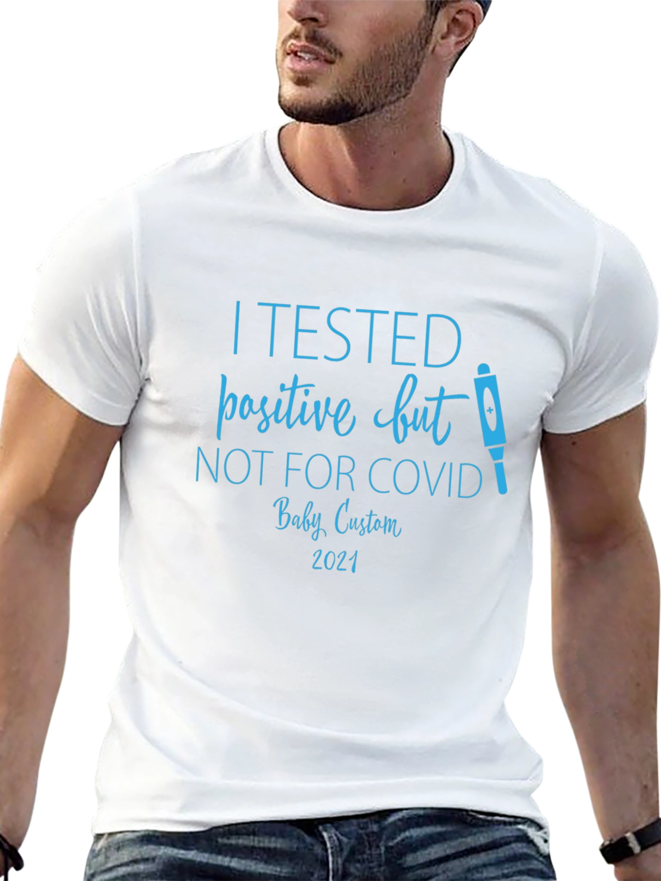 Pregnancy Announcement T-Shirt - COVID Test Gag