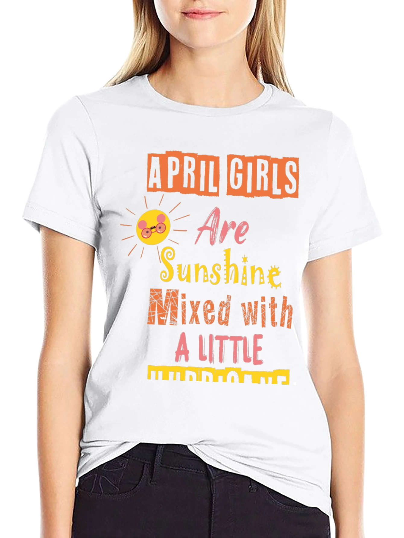 April Girls Sunshine Hurricane Graphic Tee