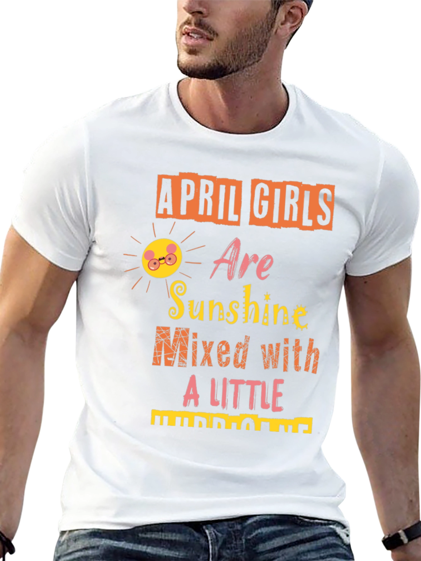 April Girls Sunshine Hurricane Graphic Tee