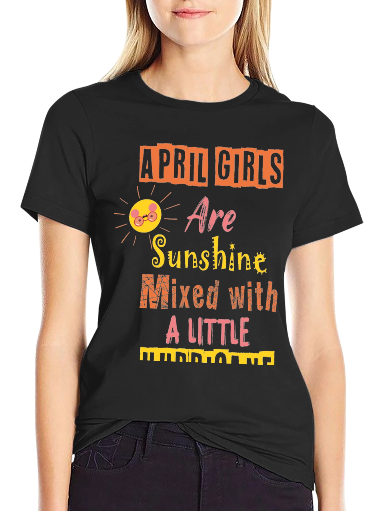 April Girls Sunshine Hurricane Graphic Tee