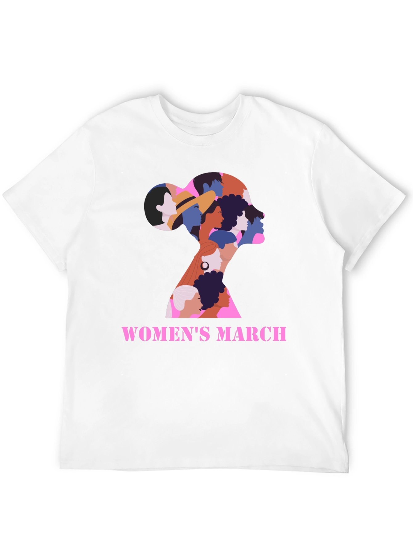 Womens March Graphic Tee - Empowering Black Shirt