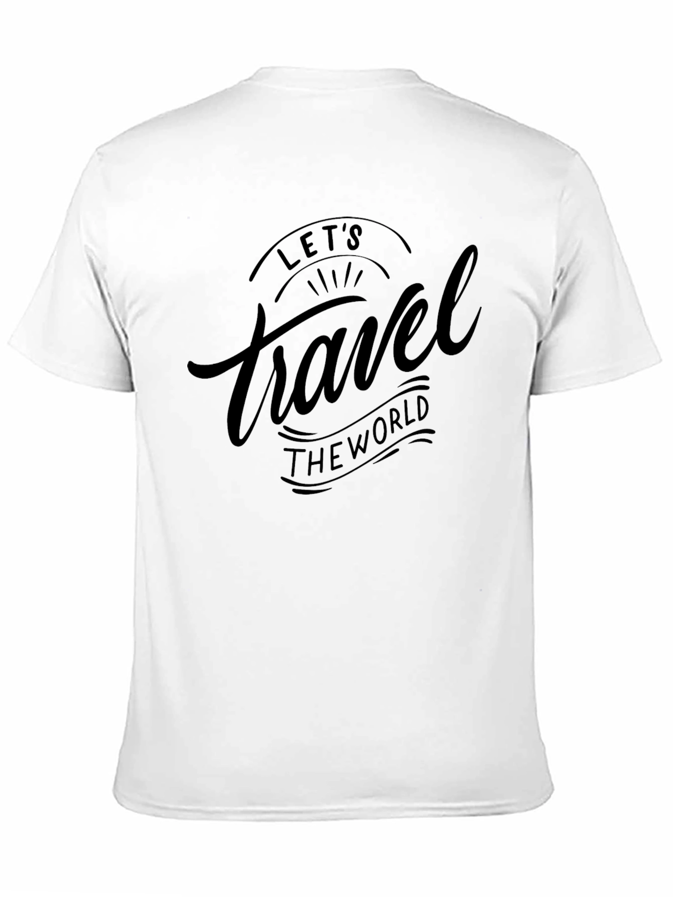 Lets Travel the World Black Graphic Tee