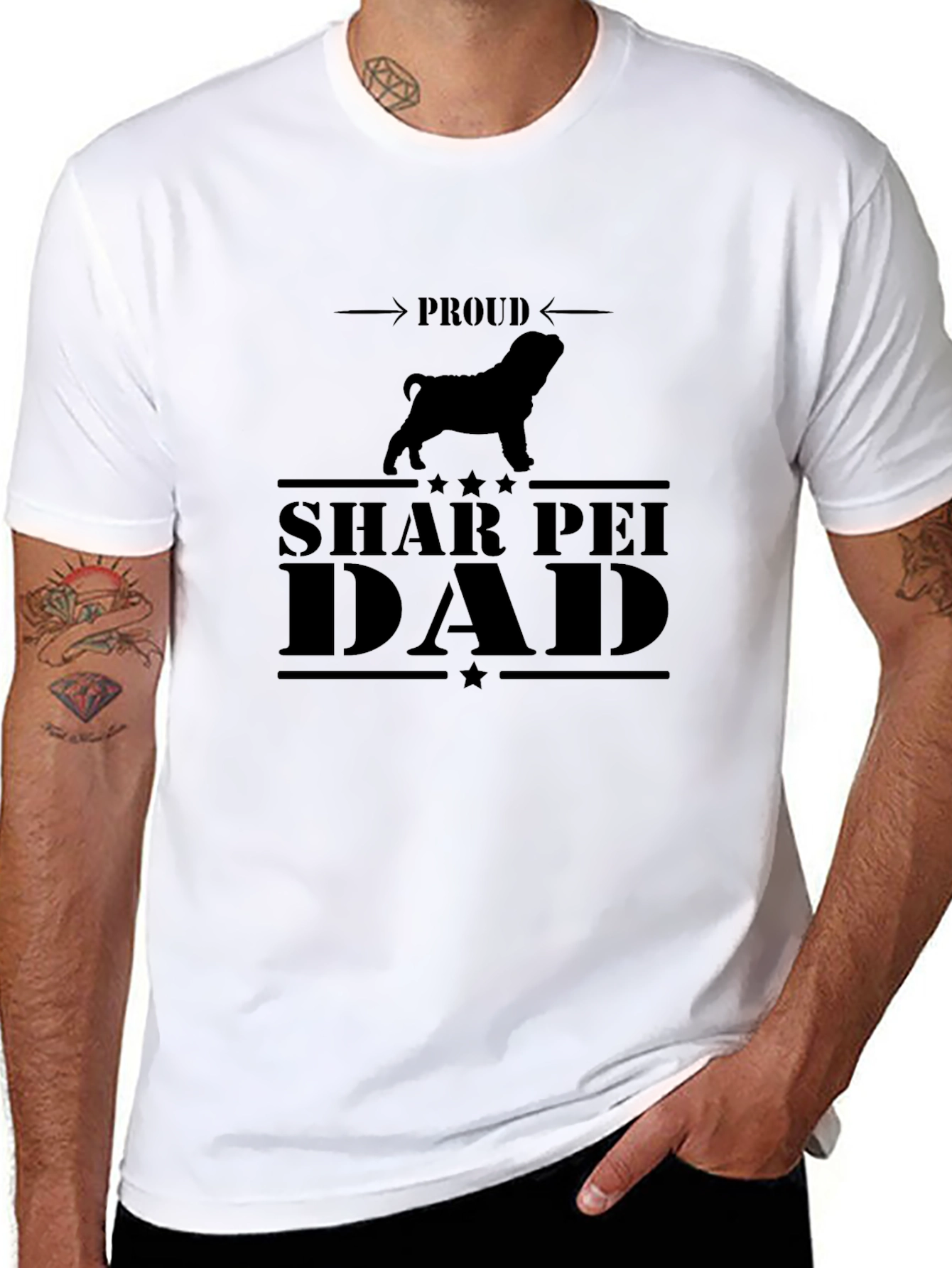 Proud Shar Pei Dad T-Shirt