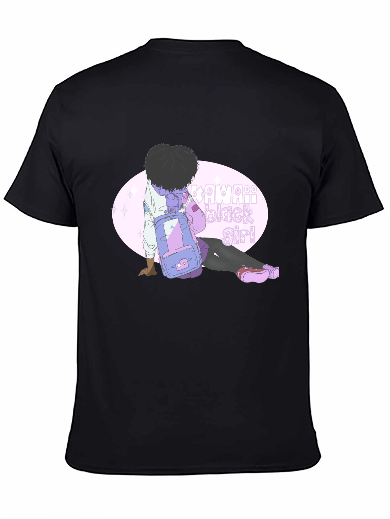 Kawaii Black Girl Graphic Tee - Unisex