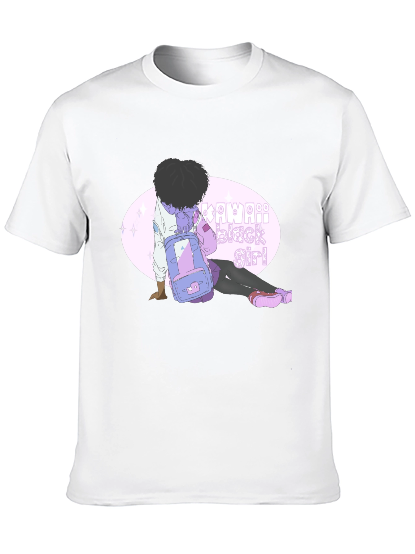 Kawaii Black Girl Graphic Tee - Unisex