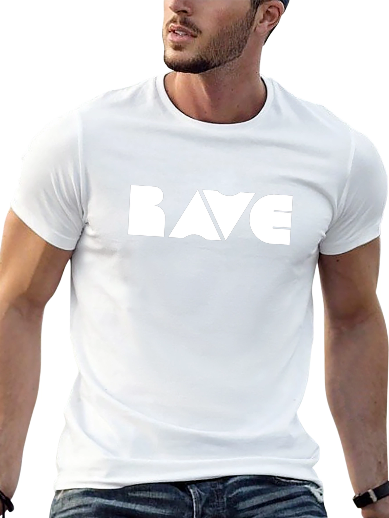 Rave Graphic Tee - Trendy Black T-Shirt
