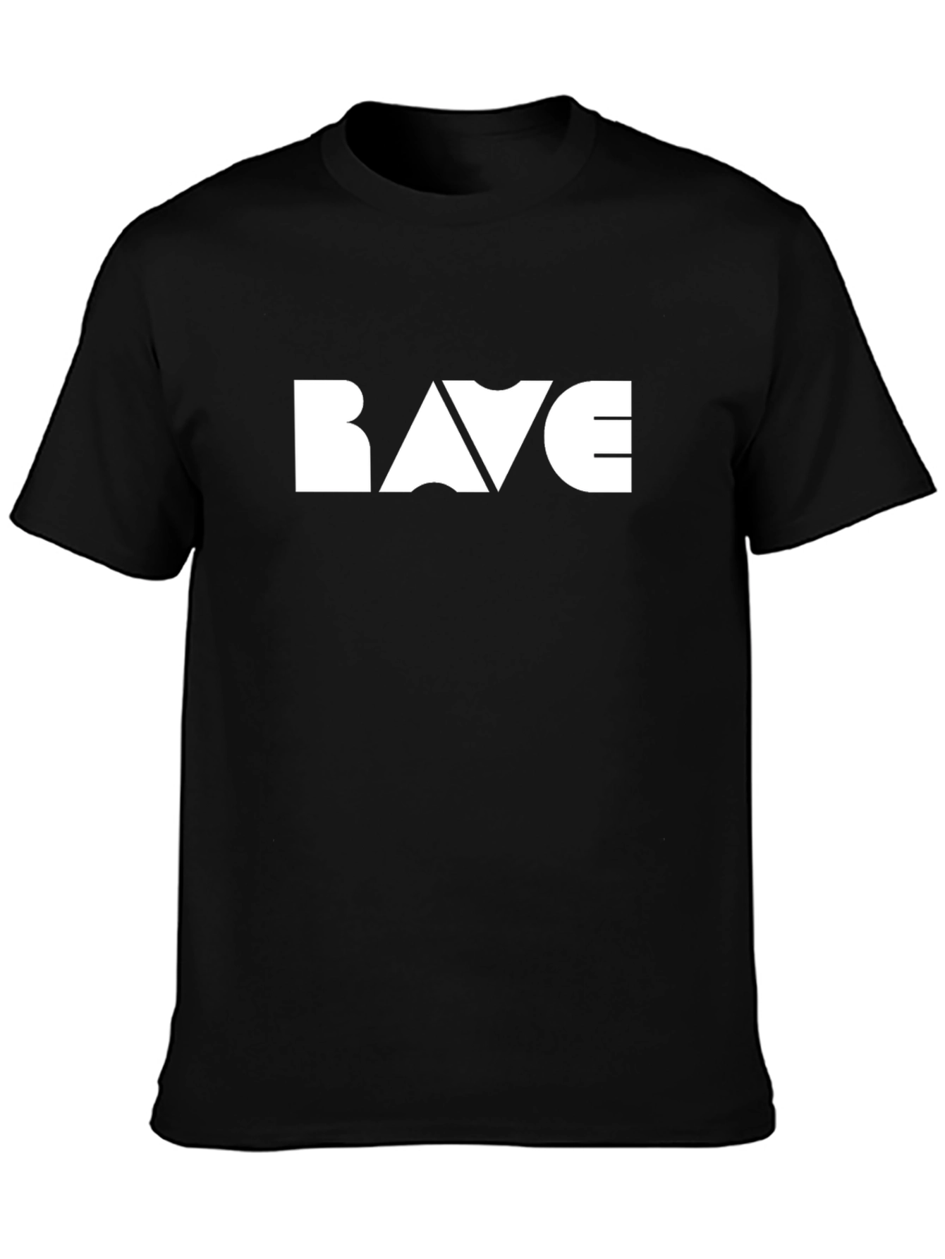 Rave Graphic Tee - Trendy Black T-Shirt