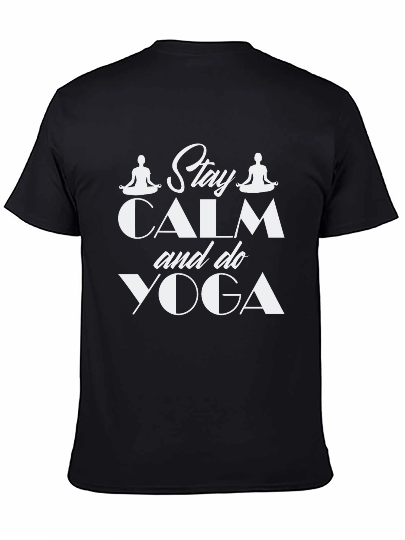 Stay Calm & Do Yoga Black Graphic Tee