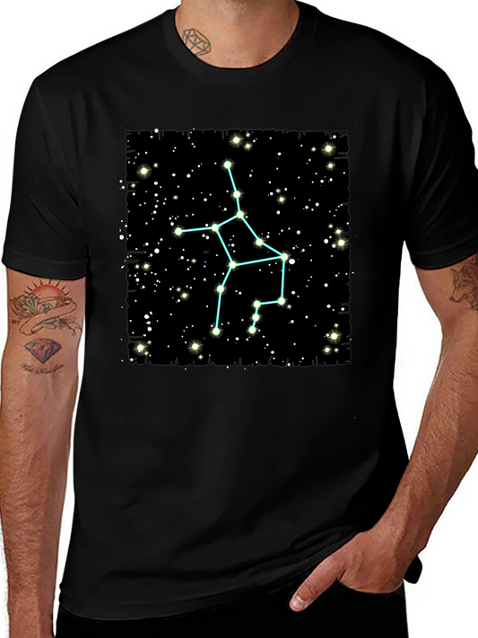 Sagittarius Constellation T-Shirt - Black Cotton Tee