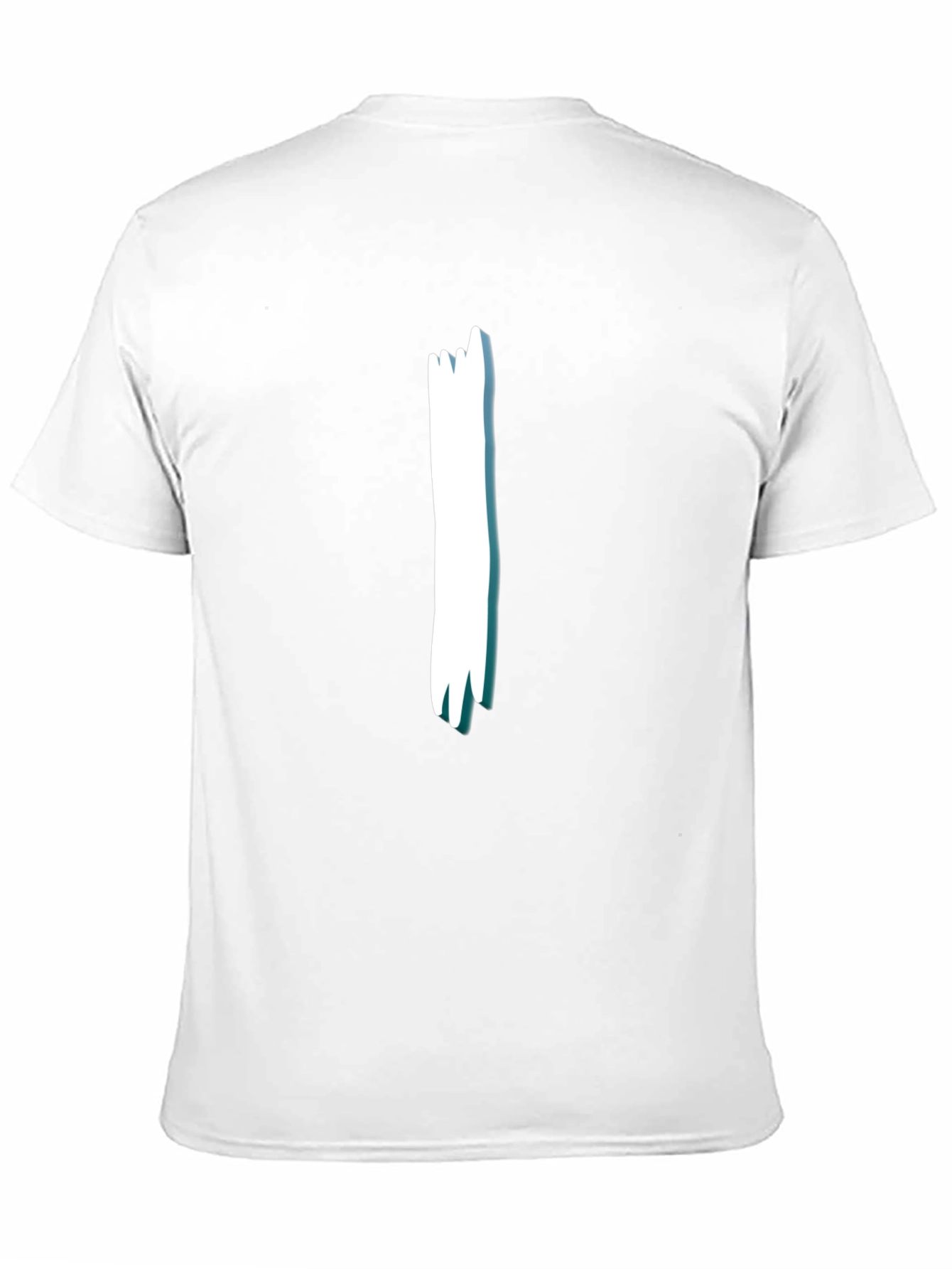 Black Tee with White Stripe Design