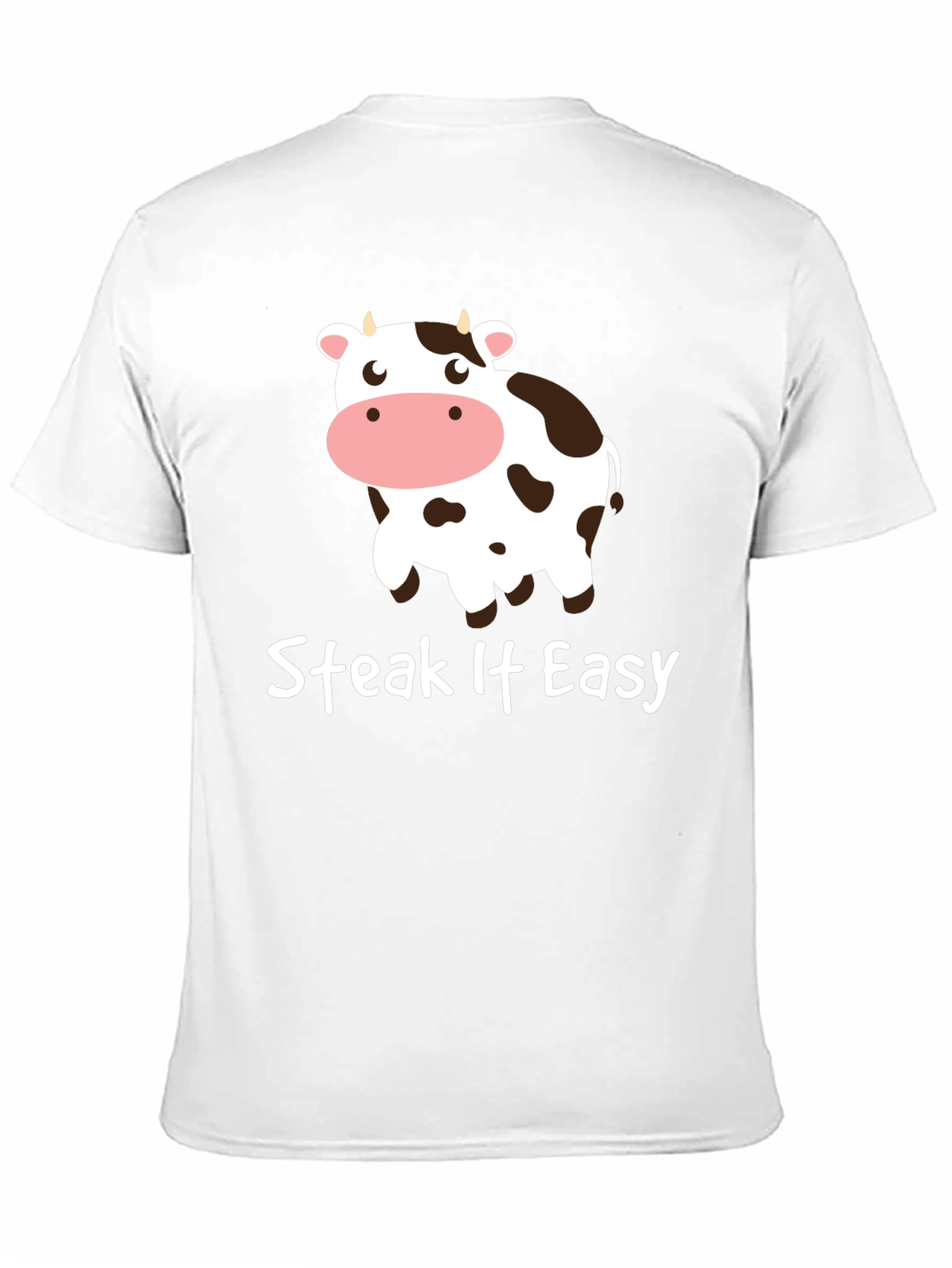 Steak It Easy Funny Cow Graphic T-Shirt