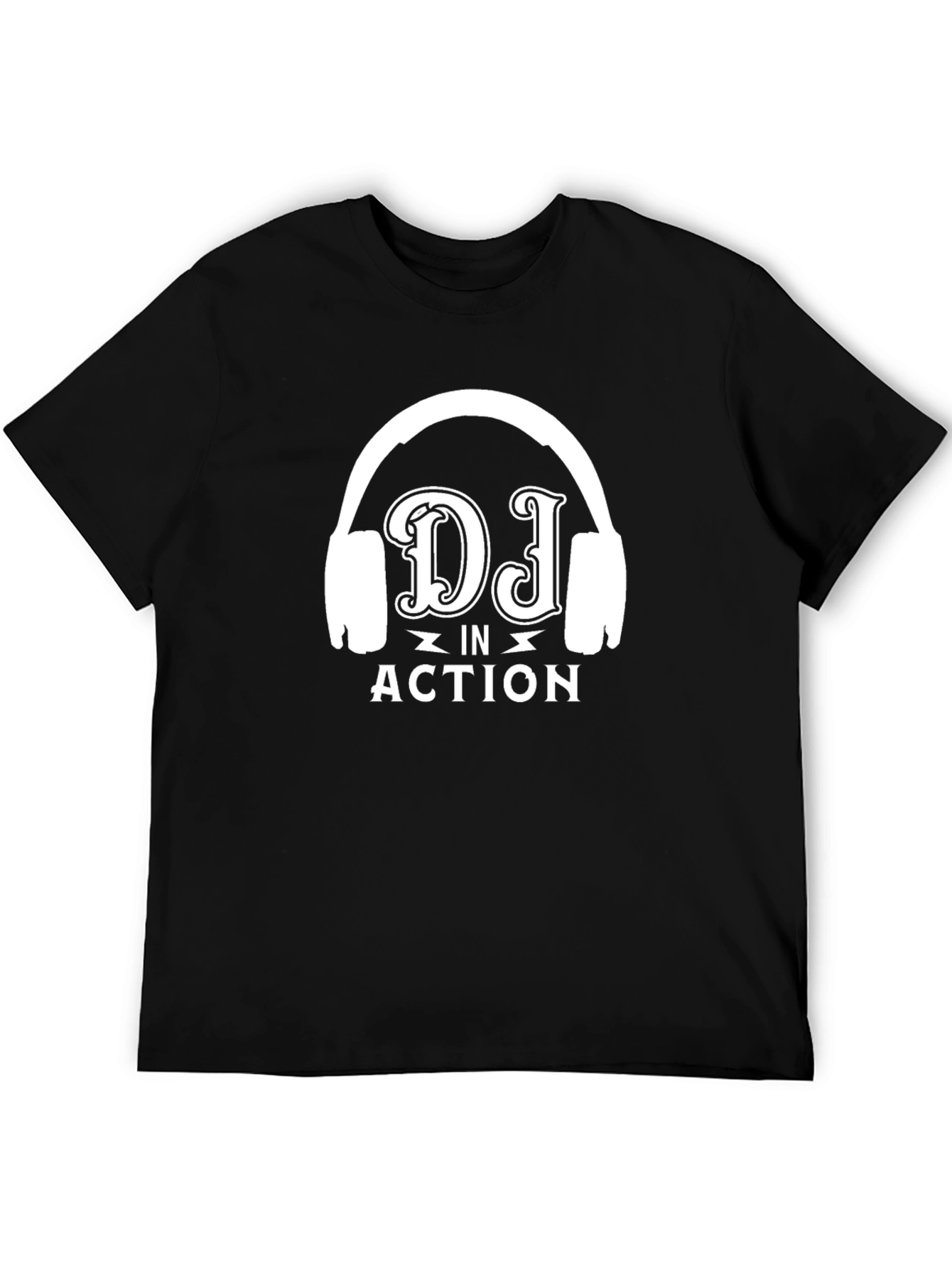 DJ in Action Graphic Tee - Black