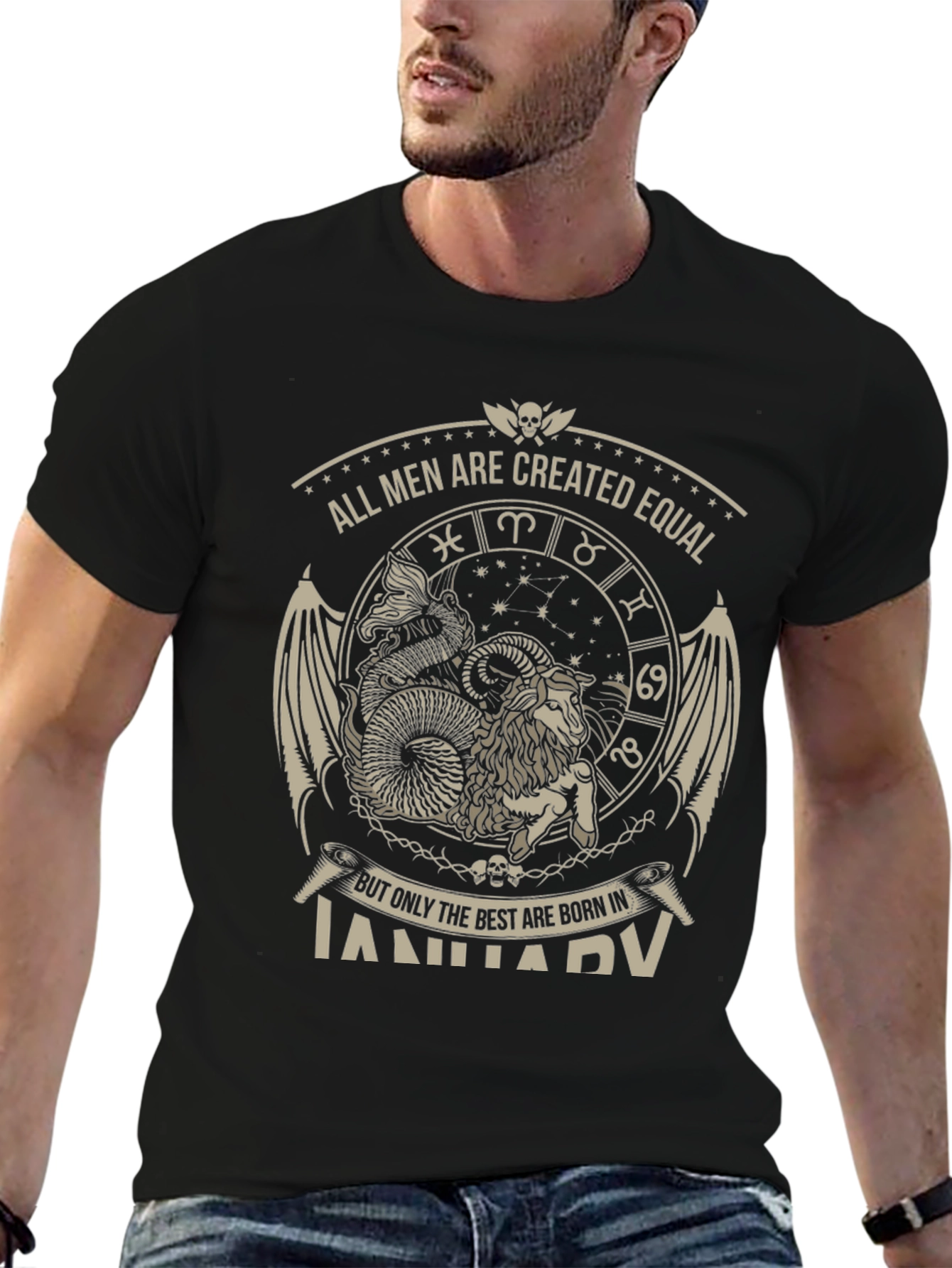 January Born Aries Zodiac T-Shirt