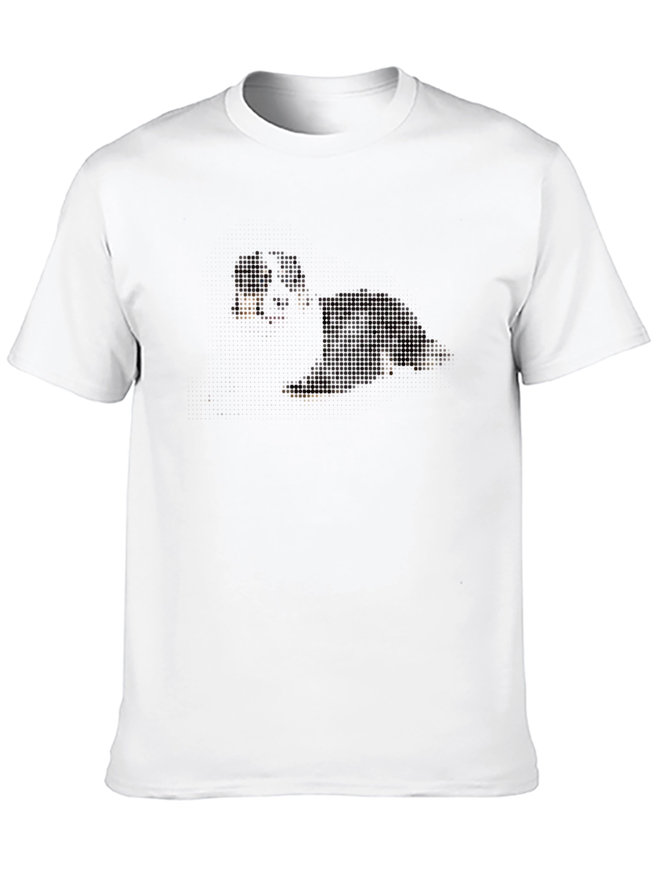 Pixelated Dog Graphic T-Shirt